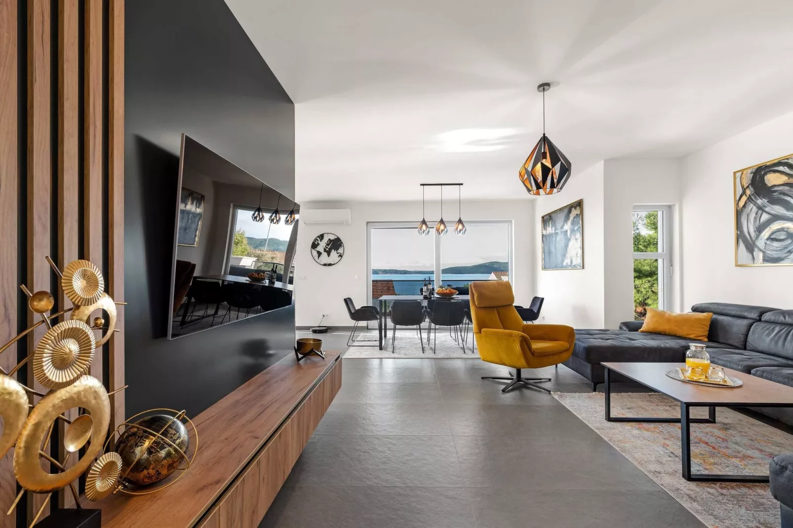 Apartments Velic - Three bedroom apartment C-Wohnzimmer