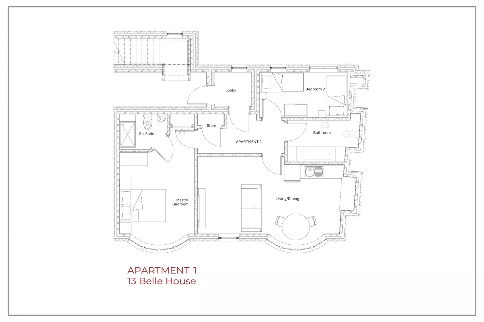 Belle House, Apt 1-Floor plan