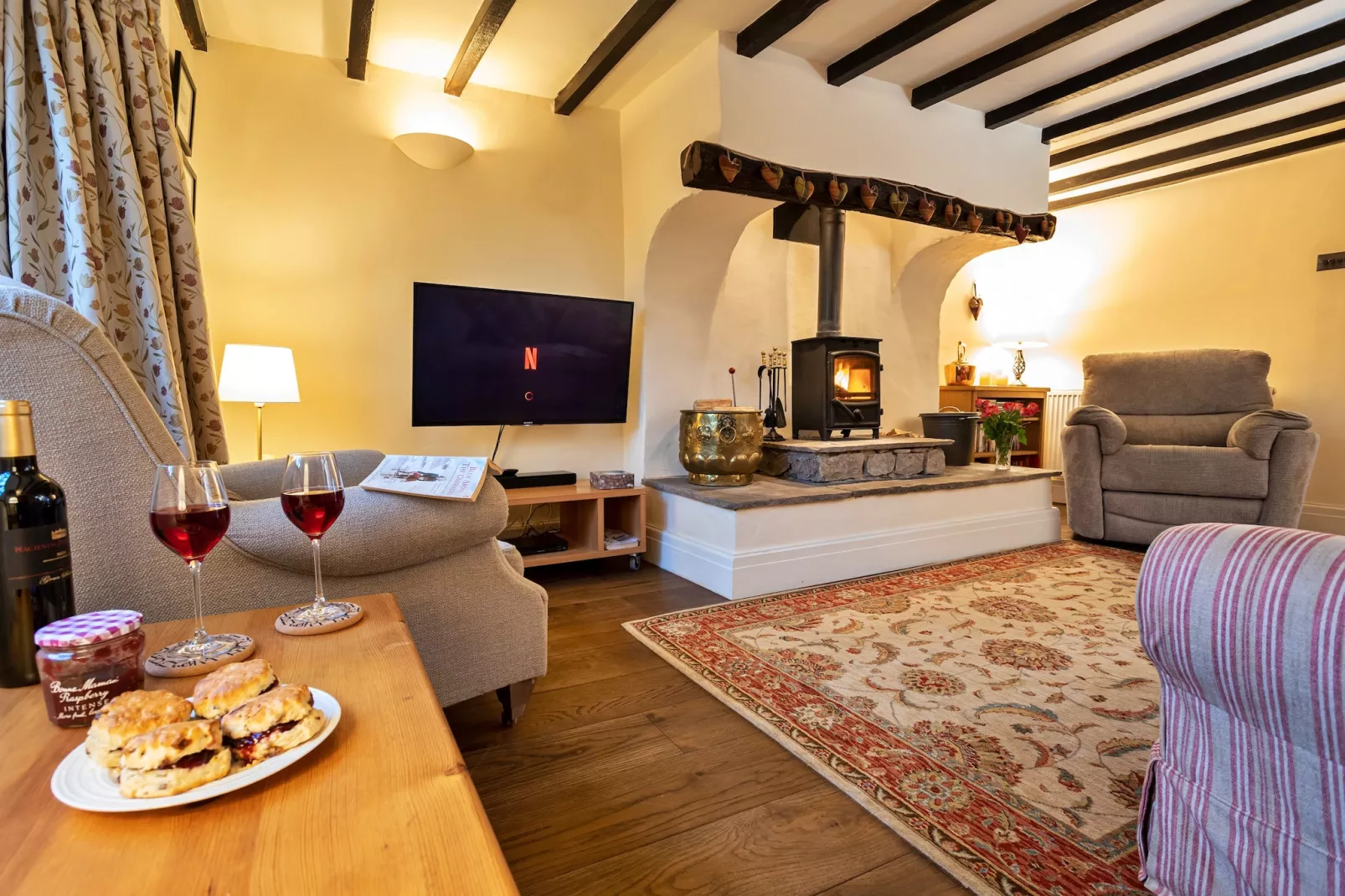 Two Storrs Cottages-Living room
