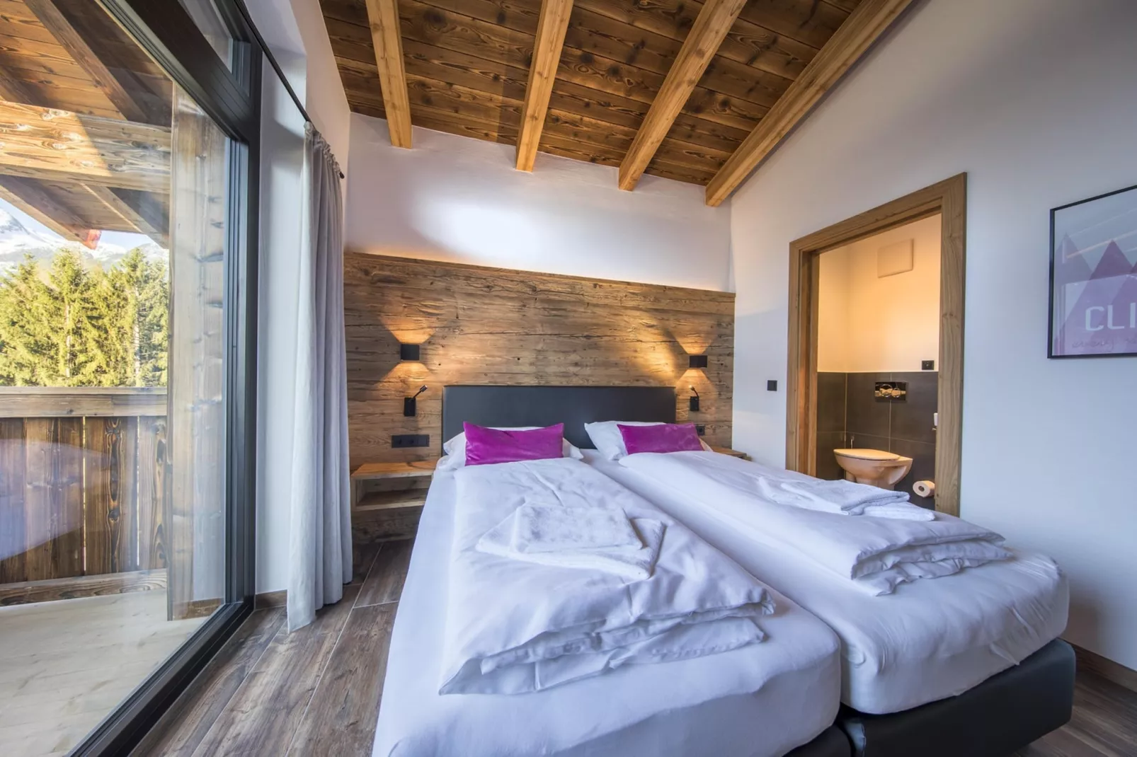 Nationalpark Chalet Schwarze Wand-Bedroom