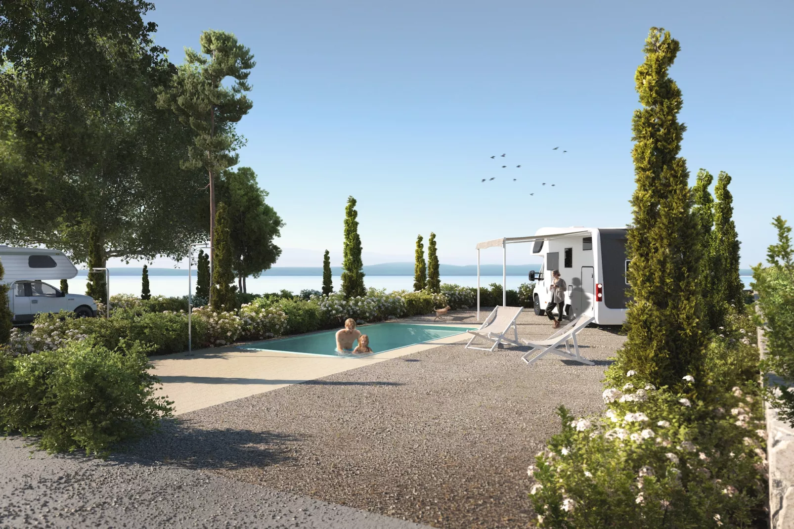 Aminess ATEA Camping Resort - Njivice - AMBER LUXURY Holiday home 5 Pers 40m2-Pool