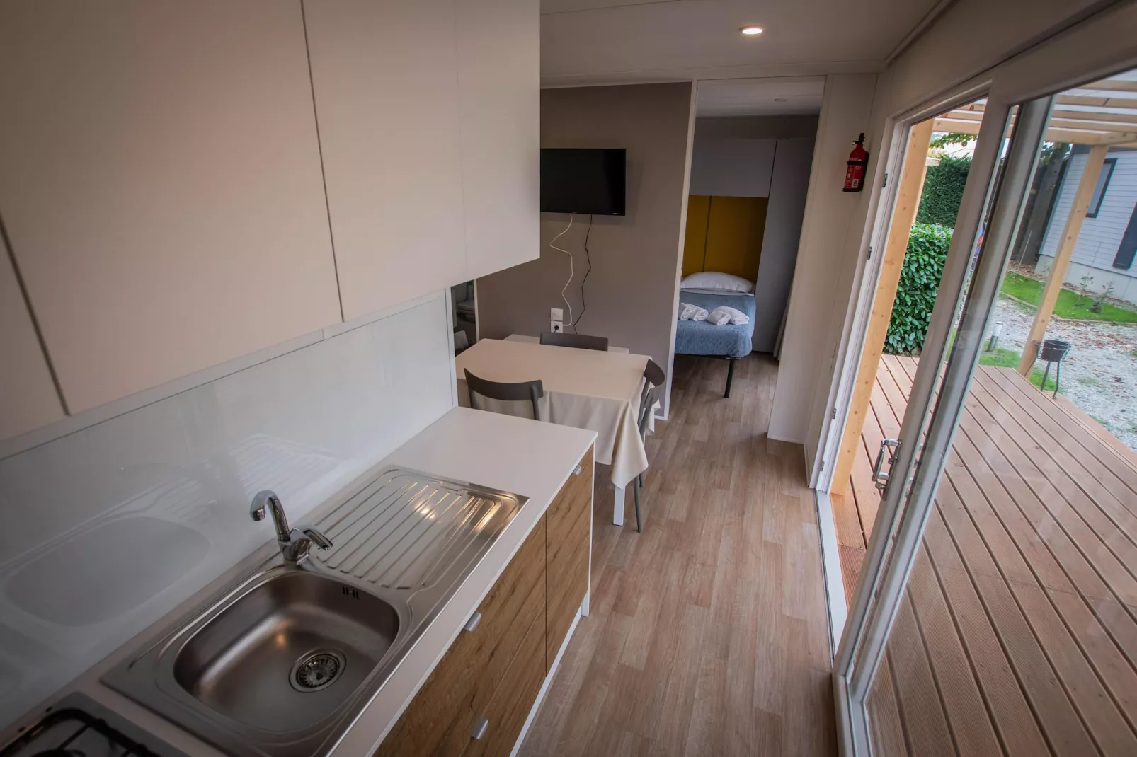 RESIDENCE ALBA VILLAGE / Studio Apartment 2 Personen M2-Kitchen