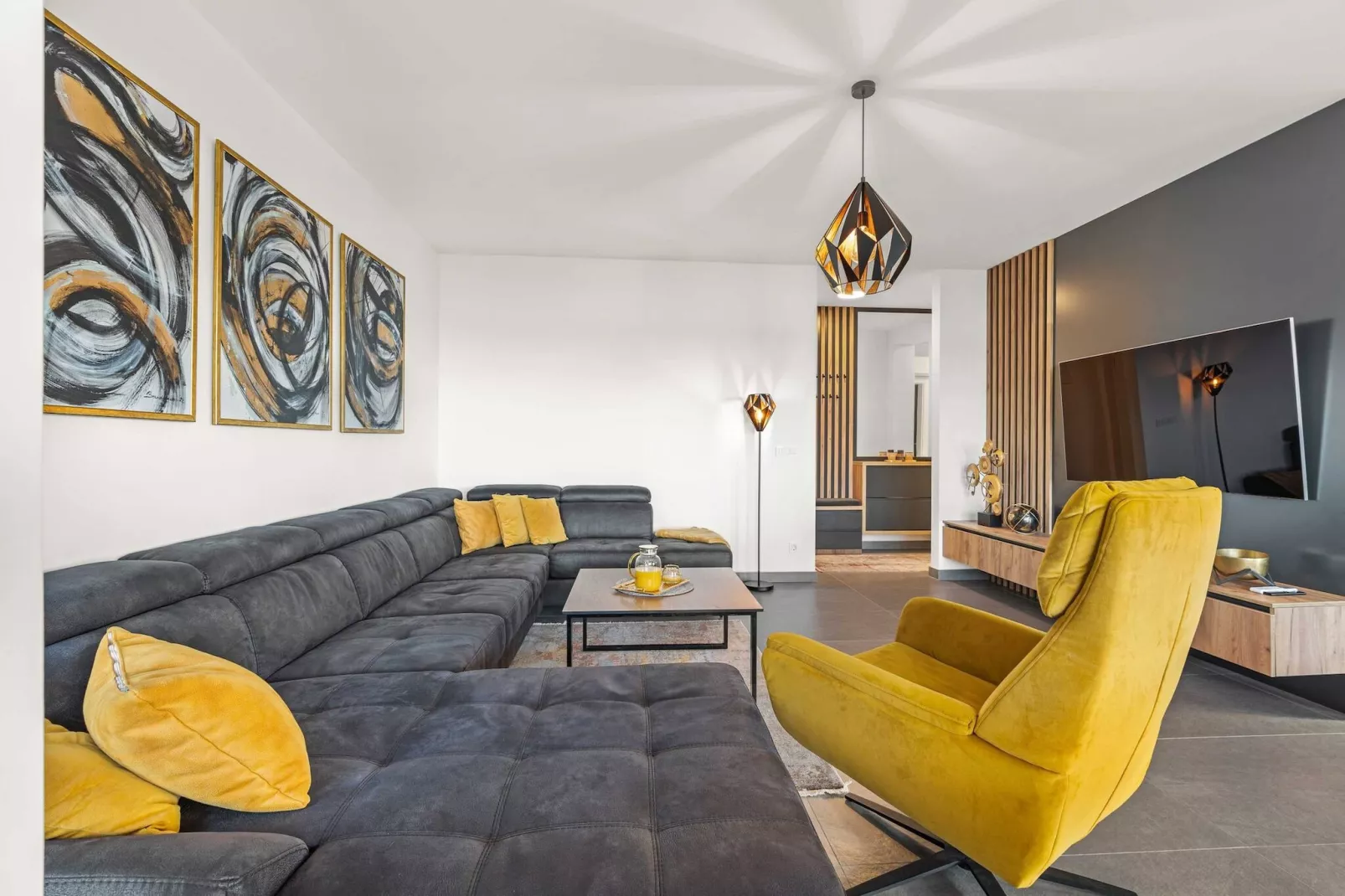 Apartments Velic - Three bedroom apartment C-Wohnzimmer