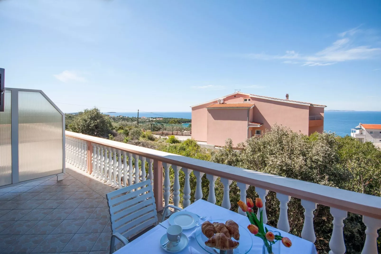 Apartments and Rooms Mikelin - Blue Room 3-Terrace balcony