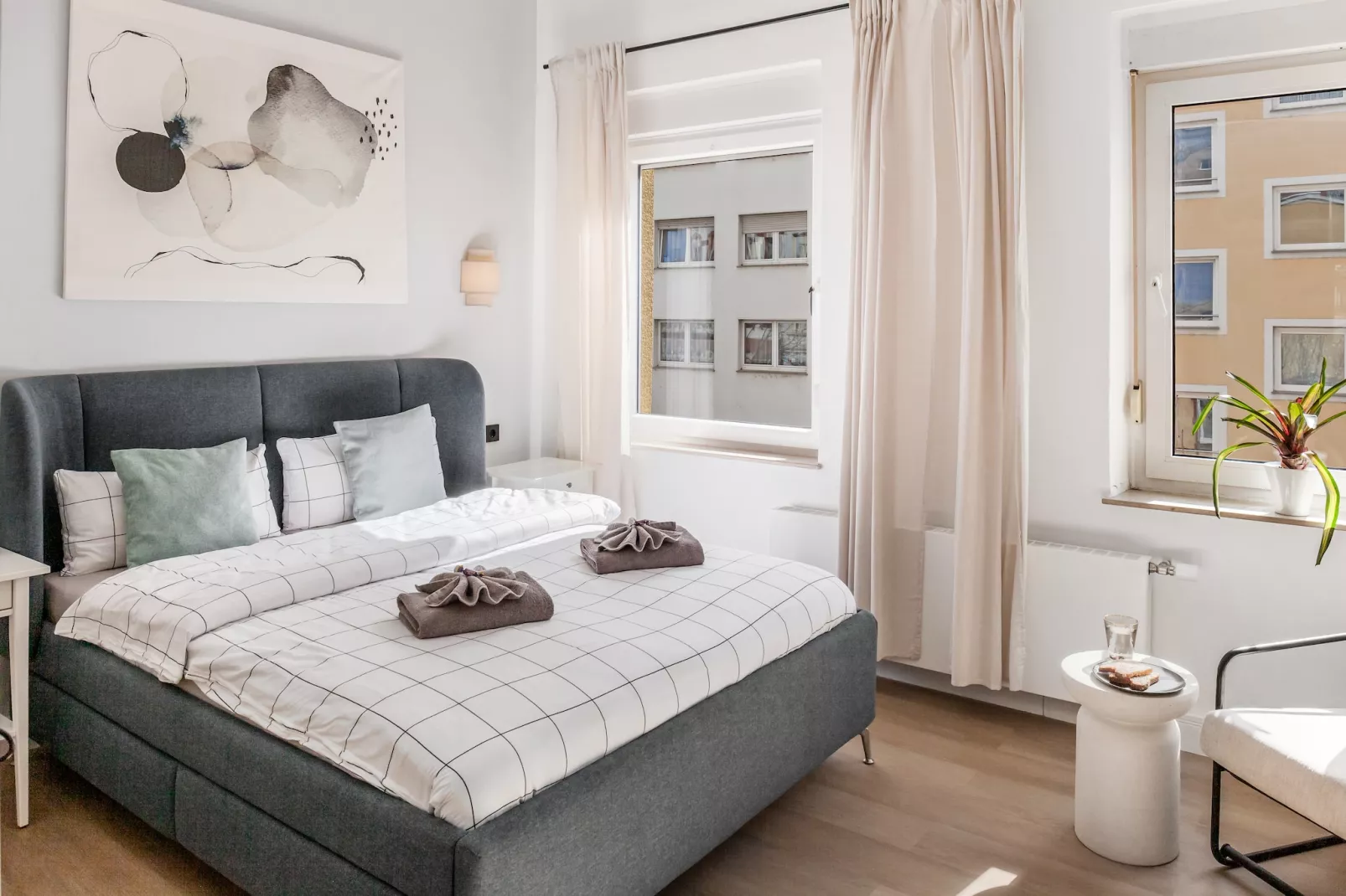 Modern Stay Studio mit Balkon-Bedroom