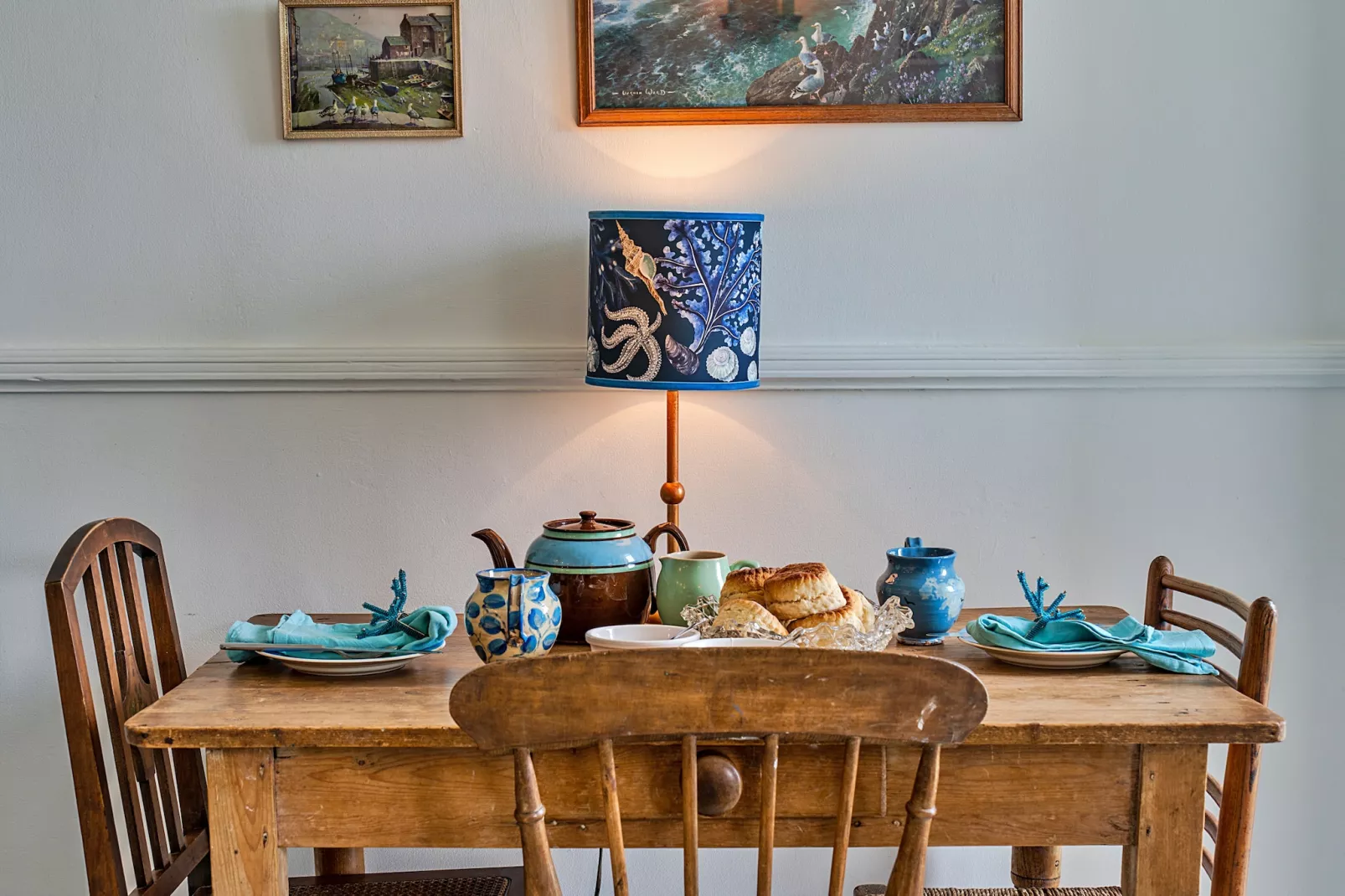 Cosy Mousehole Cottage with Sea Views-Dining room