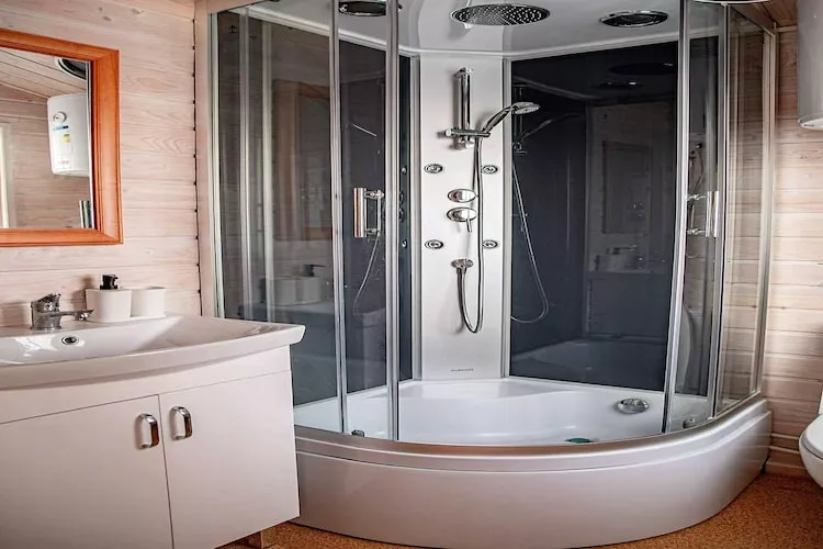 Domki Aquarius - dla 3 osób-Badezimmer