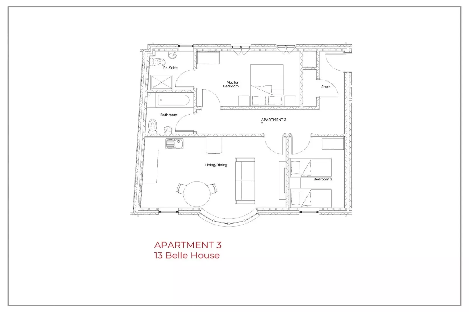Belle House, Apt 3-Floor plan