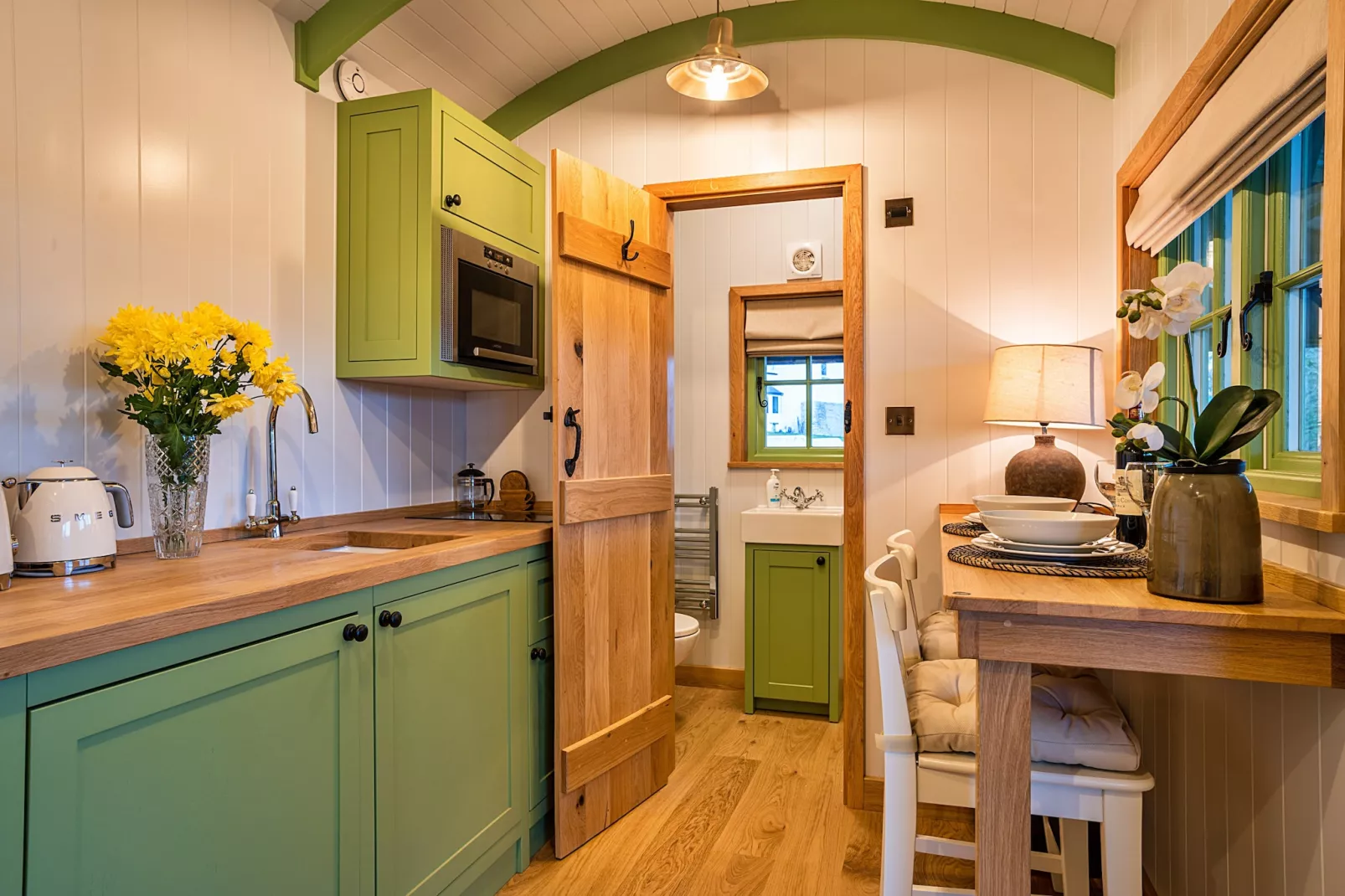 The Shepherd's Hut at Northcombe Farm-Kitchen