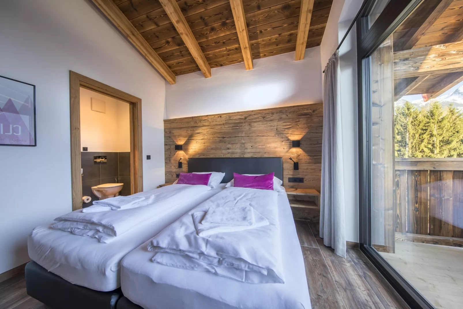 Nationalpark Chalet Schwarze Wand-Bedroom