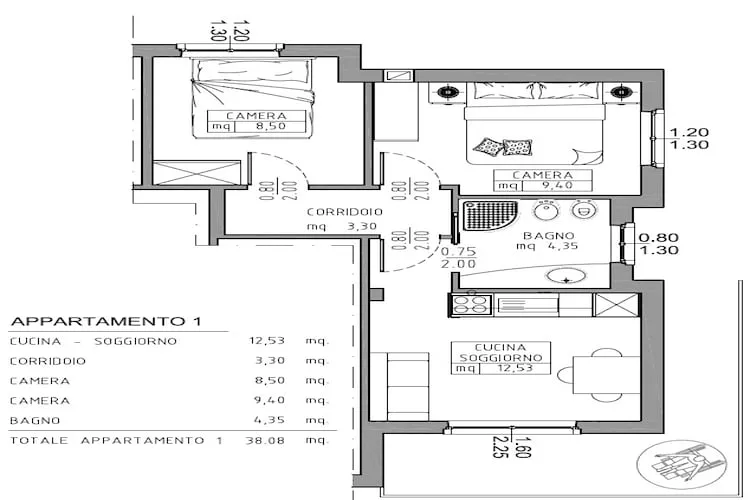 Residence Villa Gianna Limone sul Garda - Trilo 1 - 2 pax-Einrichtungen