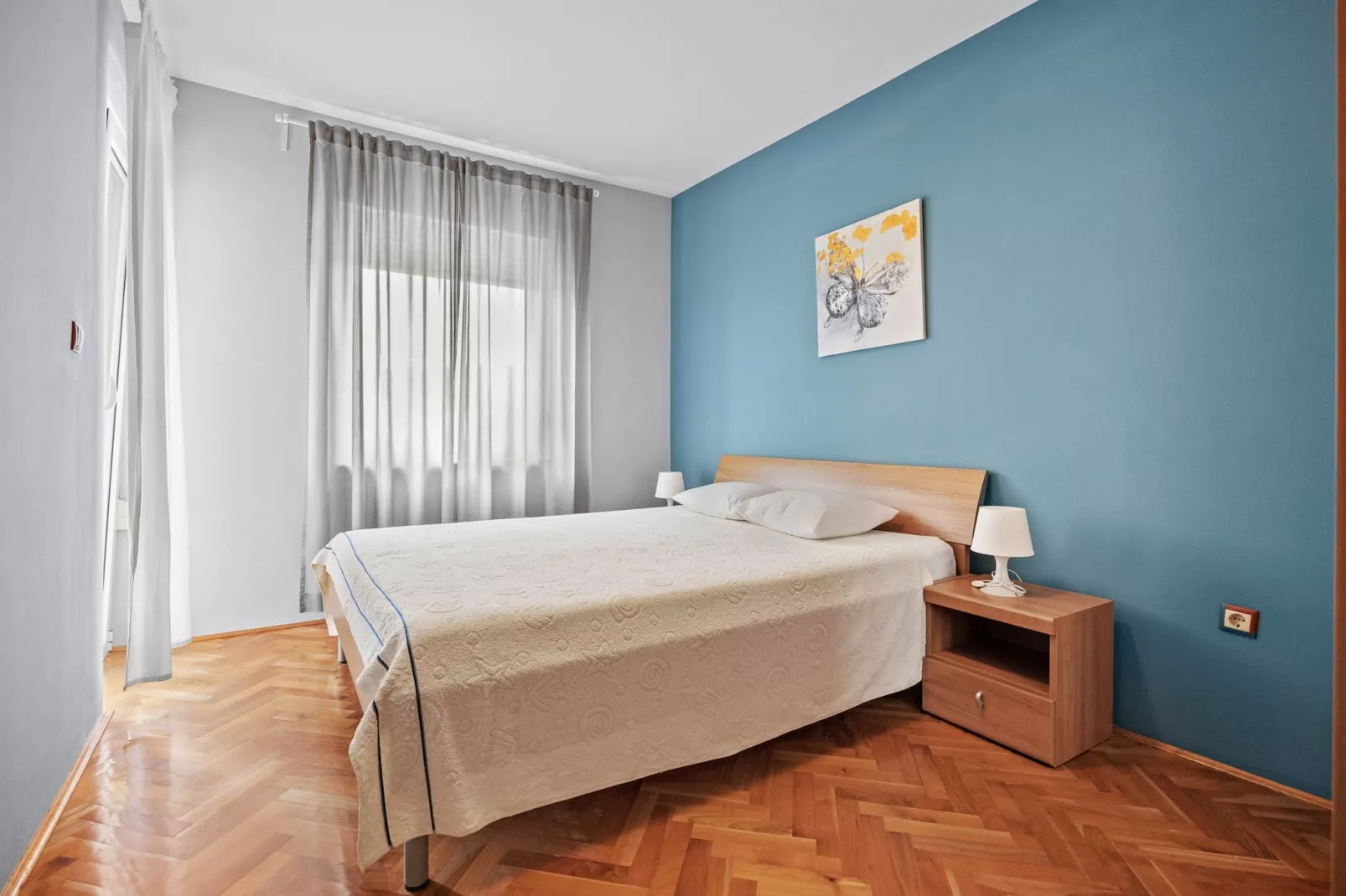 Apartments Neda - Apartment Smilje with Sea View-Bedroom