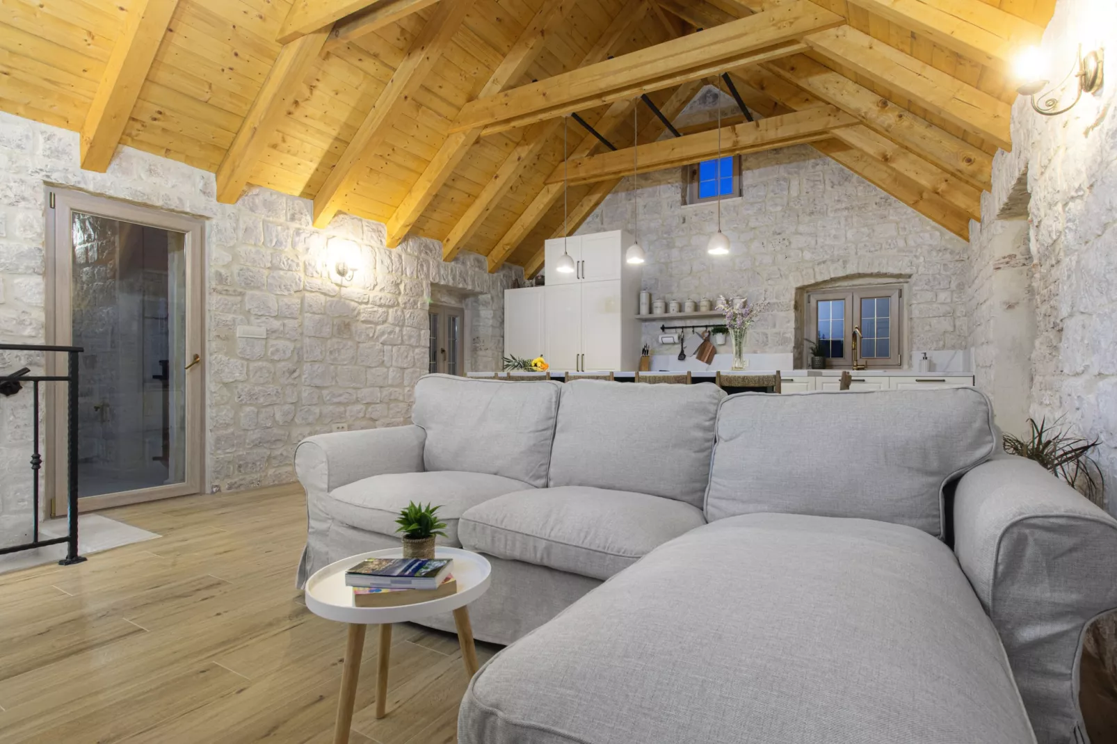 Stone House Trogir-Living room