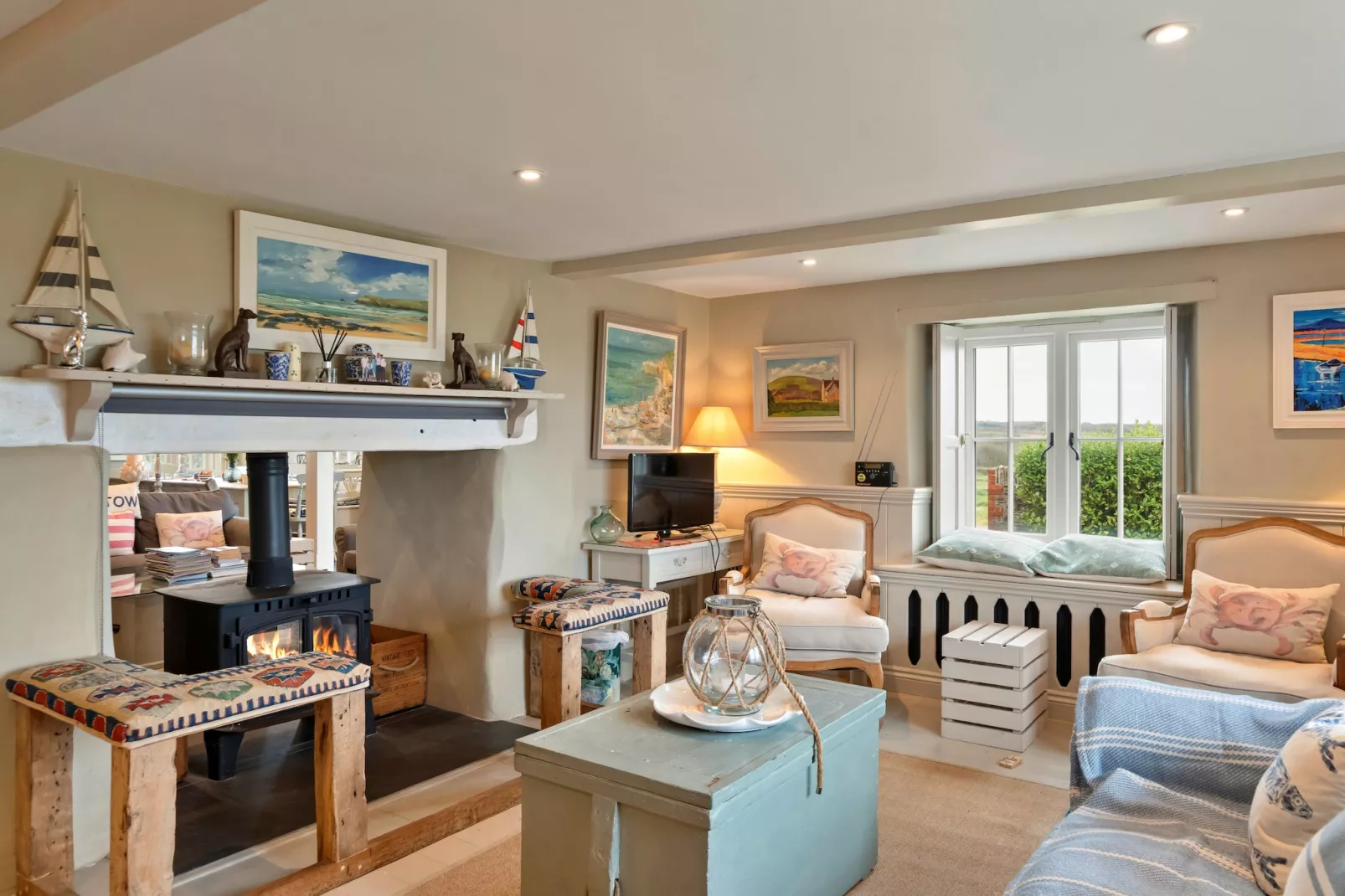 St Eval School House-Living room