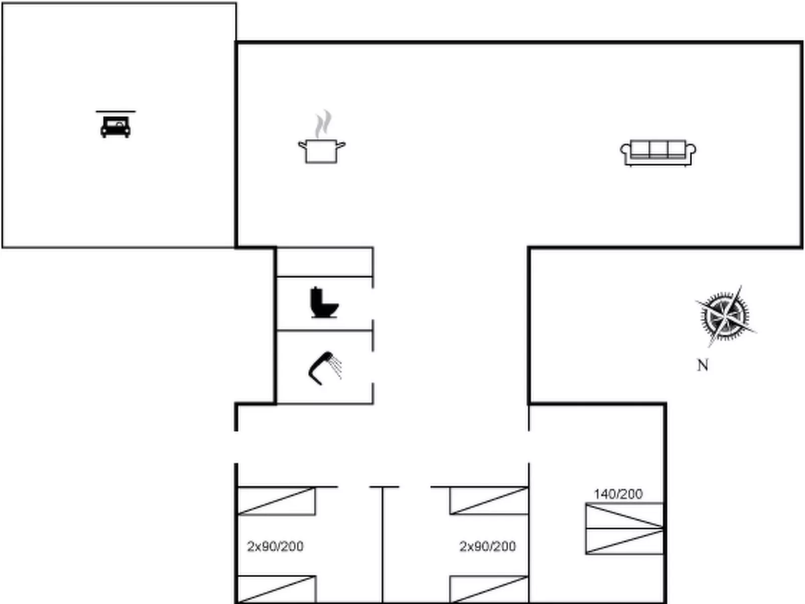 "Brodde" - 550m from the sea-Inside