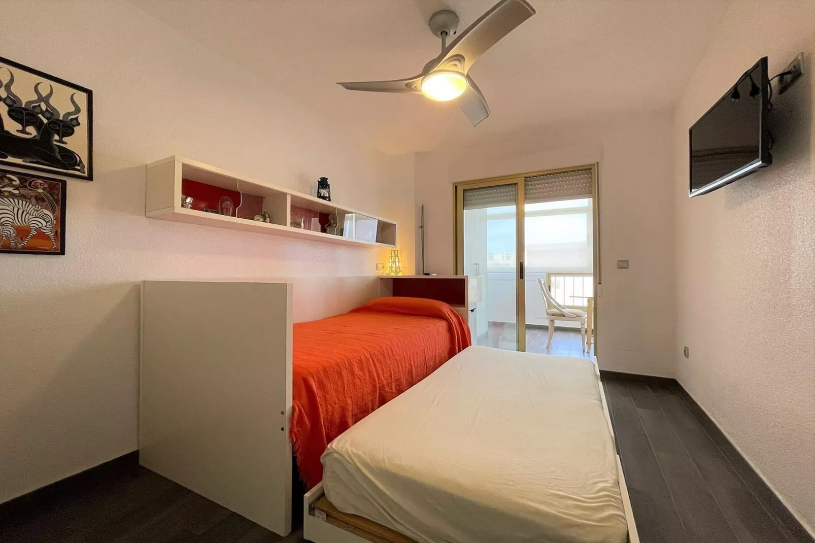 Apartamento con piscina frente al mar en La Manga del Mar Menor-Chambre