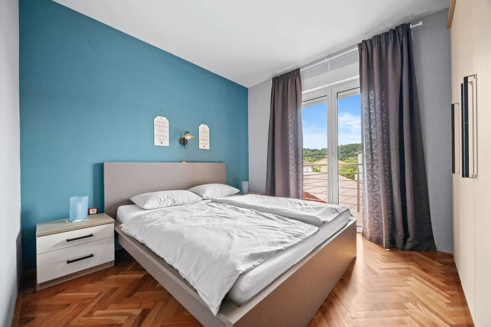 Apartments Neda - Apartment Smilje with Sea View-Bedroom