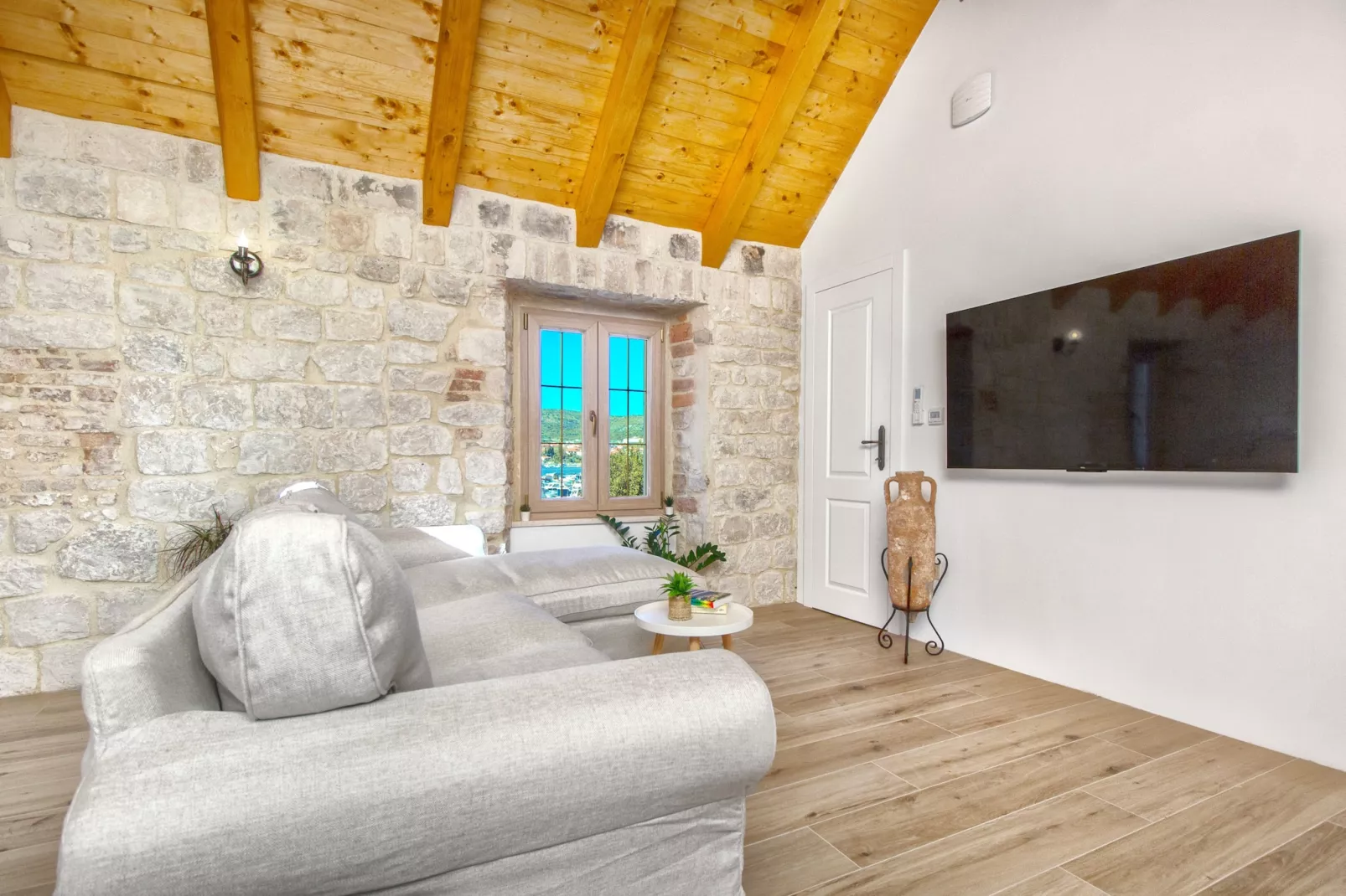 Stone House Trogir-Living room