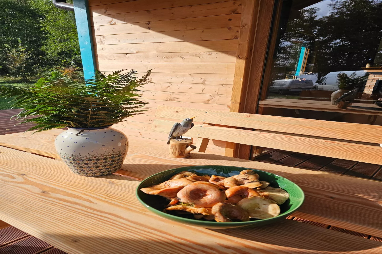 	Domek wakacyjny NIEZAPOMINAJKA dla max 4 osób Grąbczyn-Terrassenbalkon