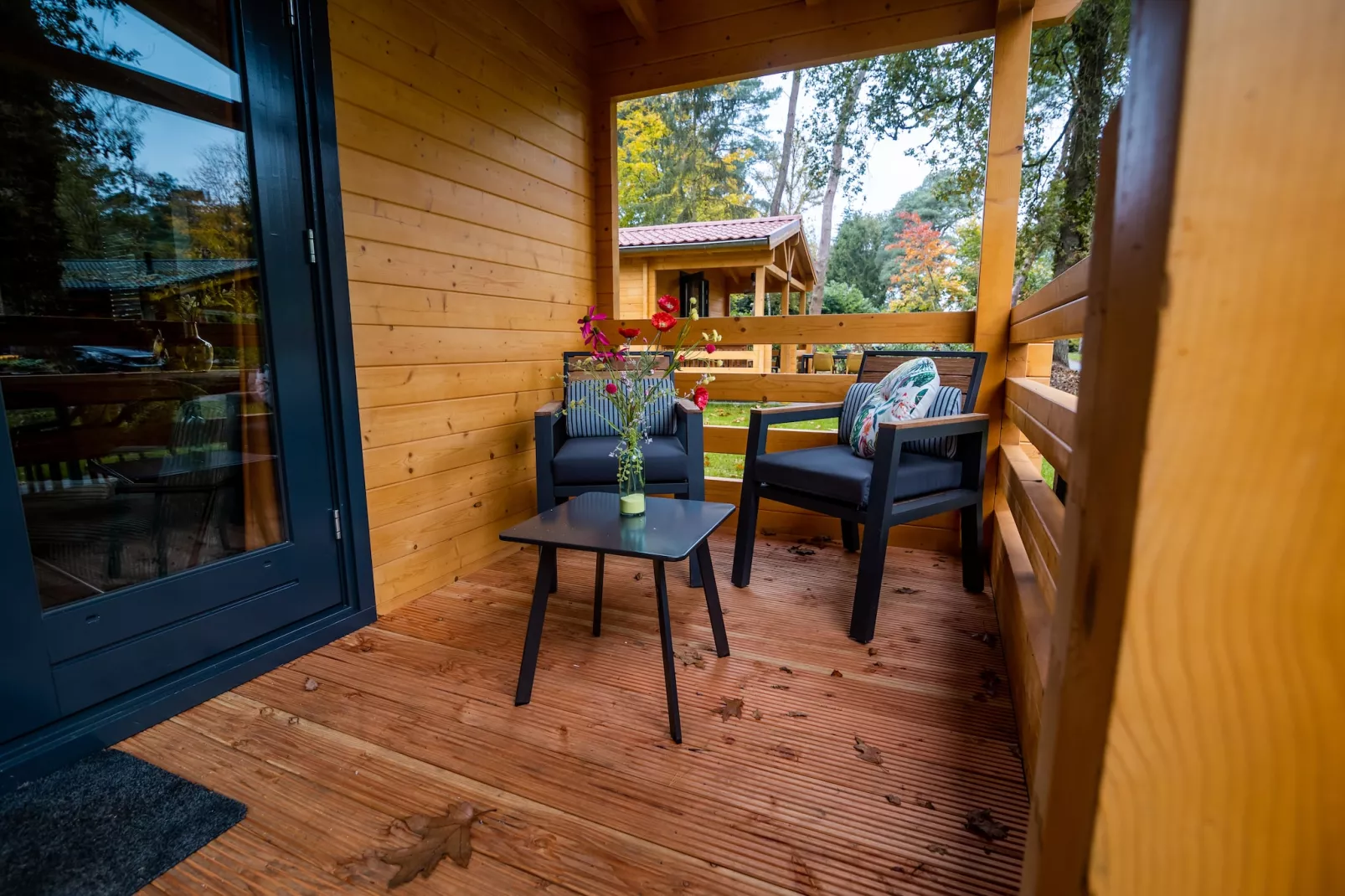 4-persoons wellness lodge-Terrace balcony