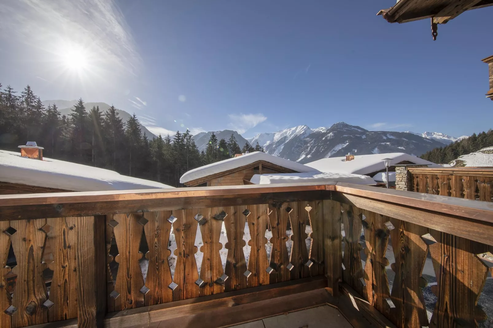 Nationalpark Chalet Stein am Ferner-Terrassenbalkon