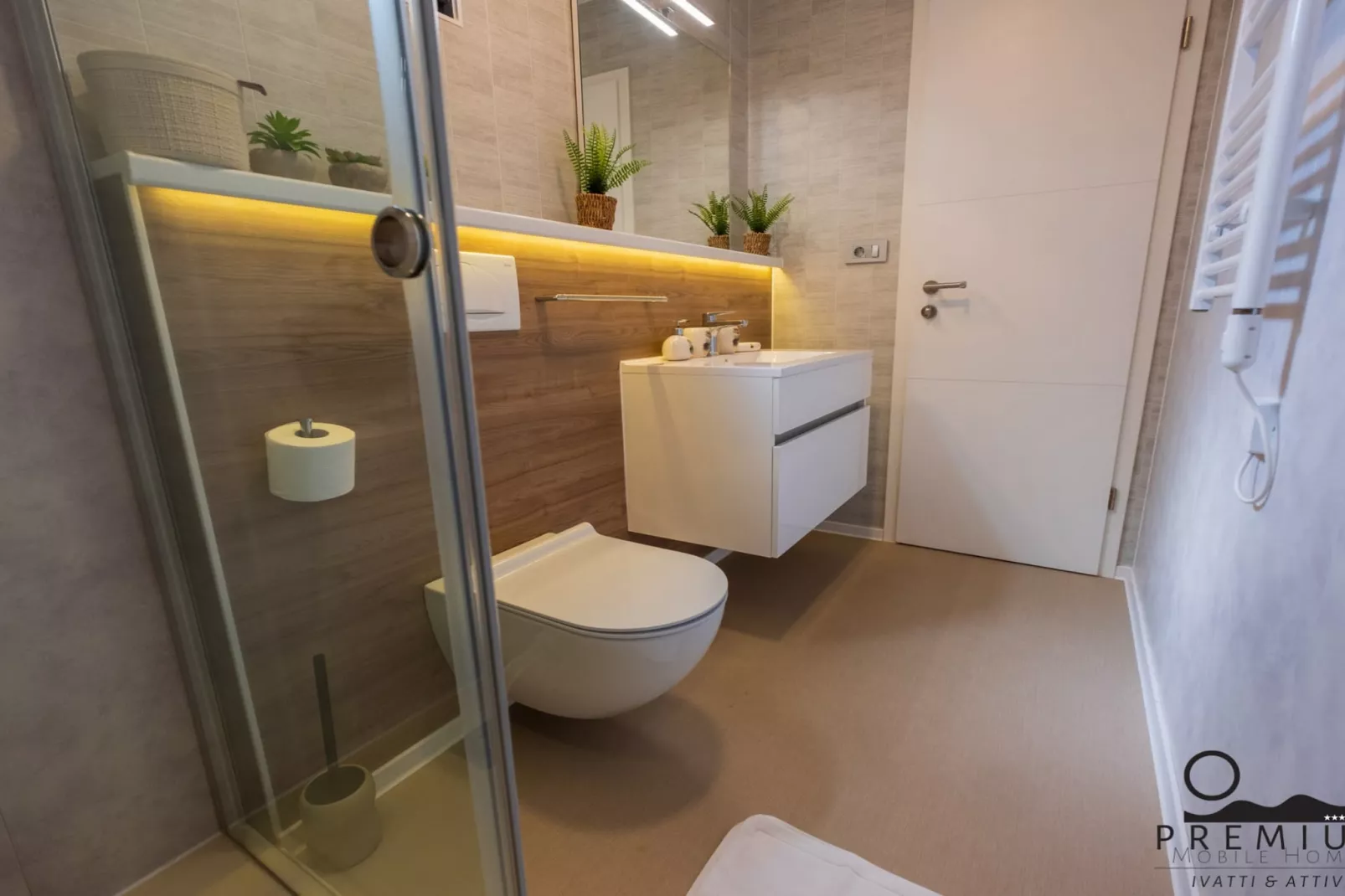Charming Two-bedroom Mobile Homes Drage - Mobile Home with Sea View-Badezimmer