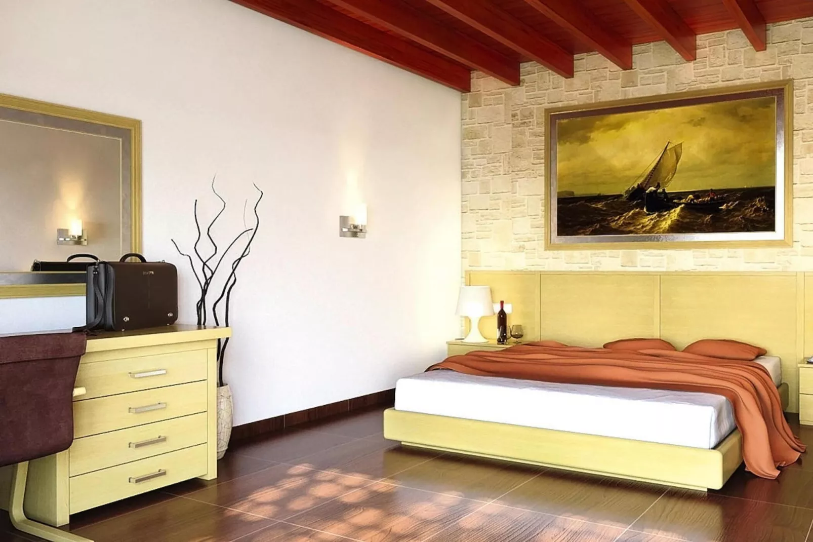 Caldera Villas Platanias - 2-bedroom Villa 180 qm-Schlafzimmer