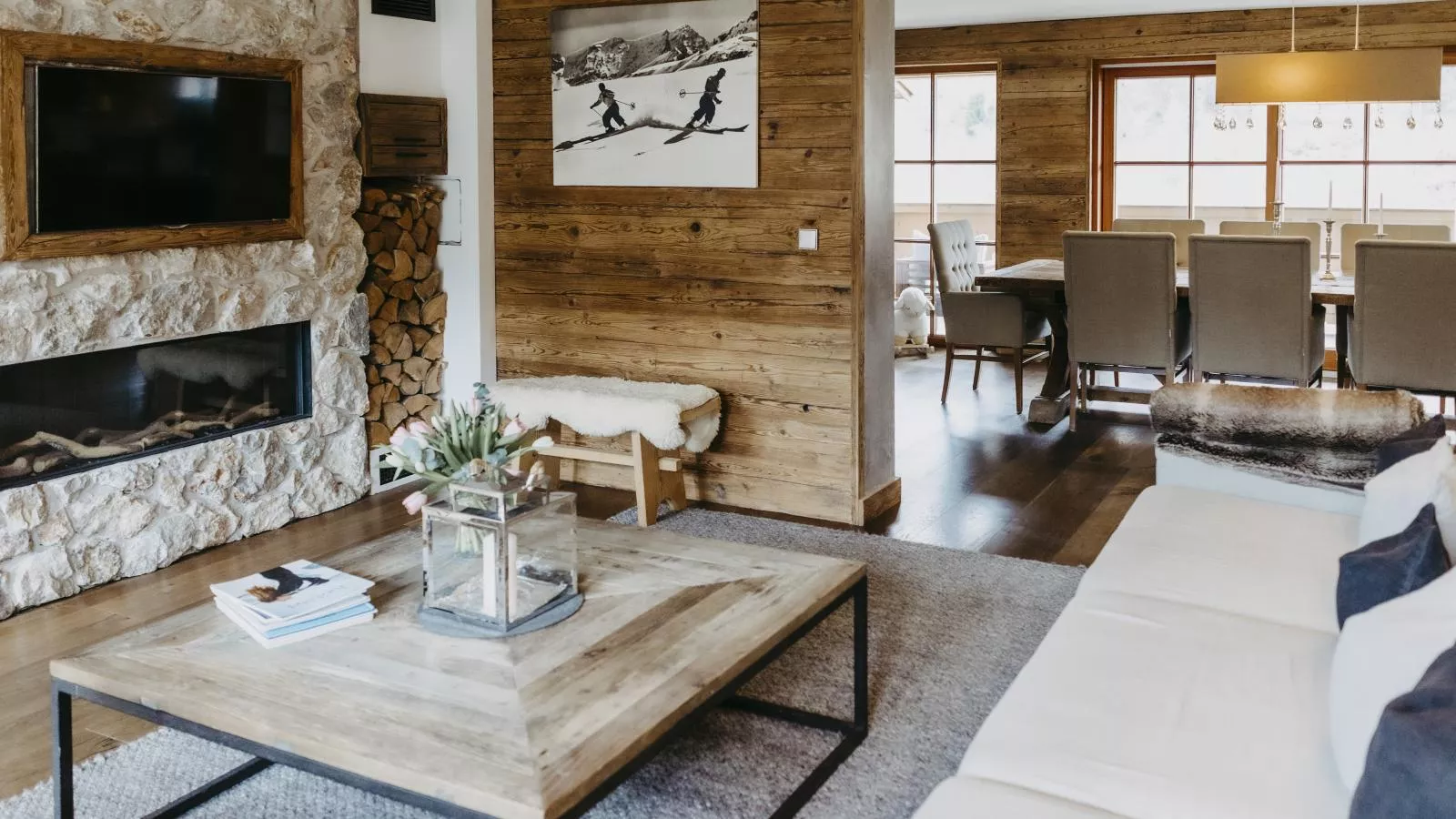 Kitz Boutique Chalet am Lift-Wohnzimmer