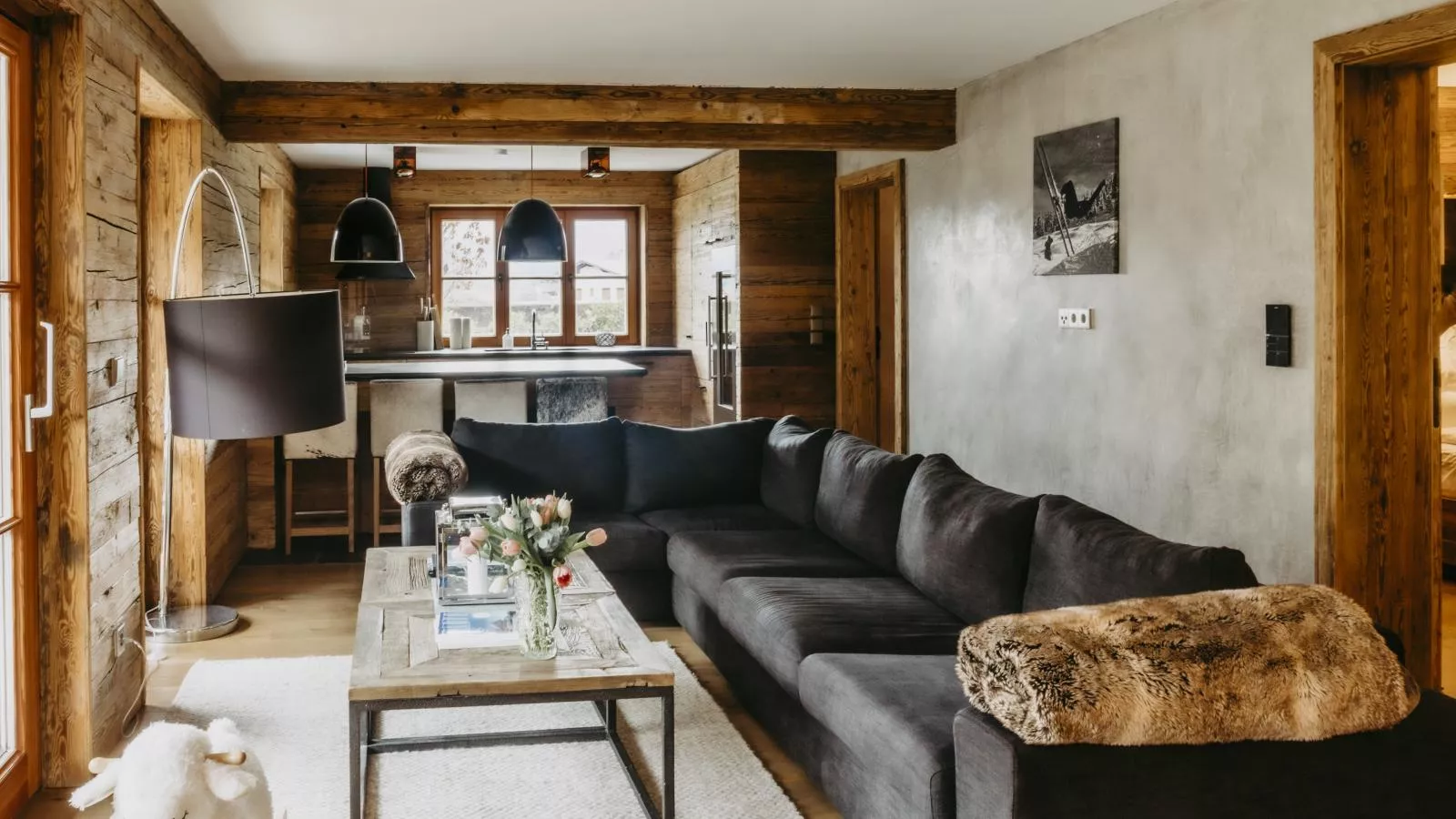 Kitz Boutique Chalet am Lift-Wohnzimmer