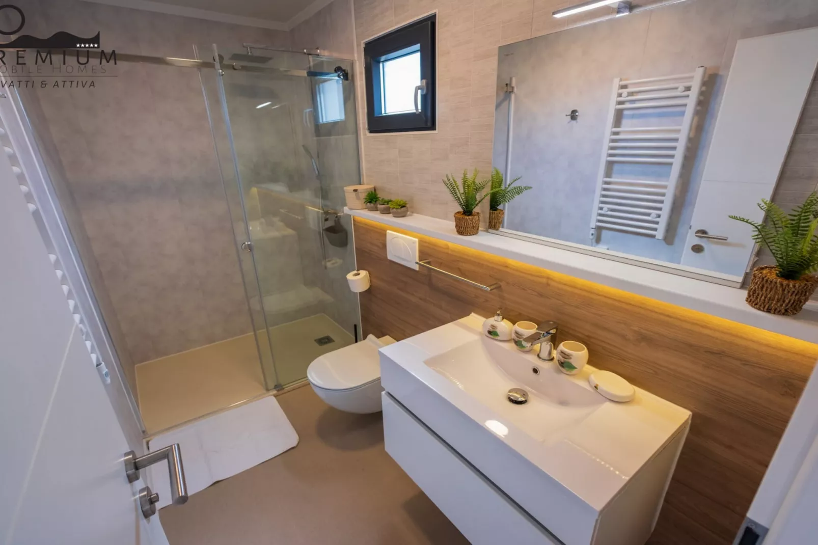 Charming Two-bedroom Mobile Homes Drage - Mobile Home with Sea View-Badezimmer
