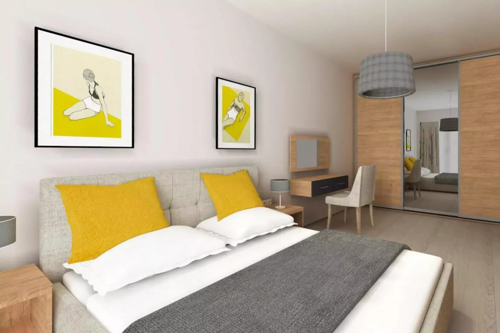 Apartamenty przy Nadmorskiej 104 38m2 Grzybowo-Bedroom