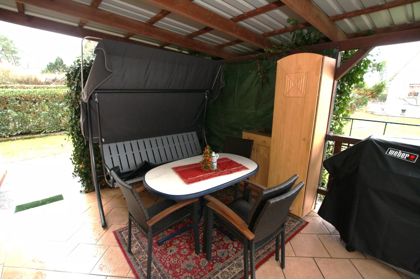 Ferienhäuschen in Schwerin-Terrace balcony