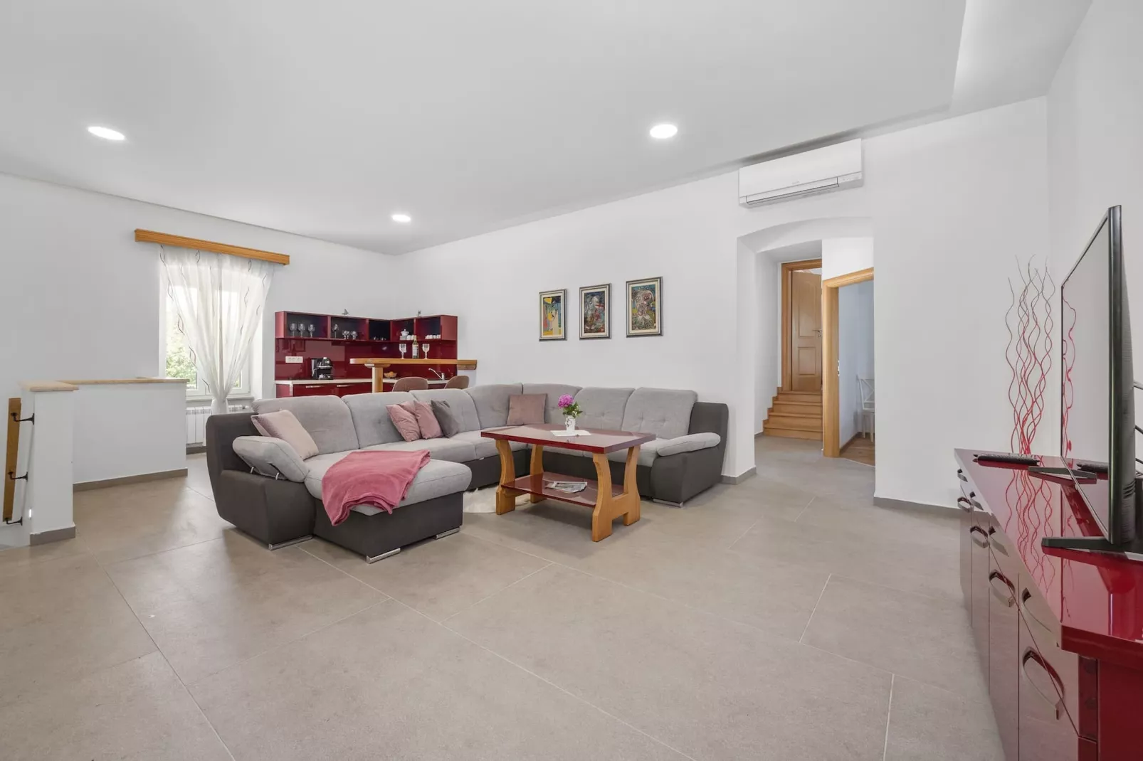 Villa Katarina - Old Stone House with Private Pool-Living room
