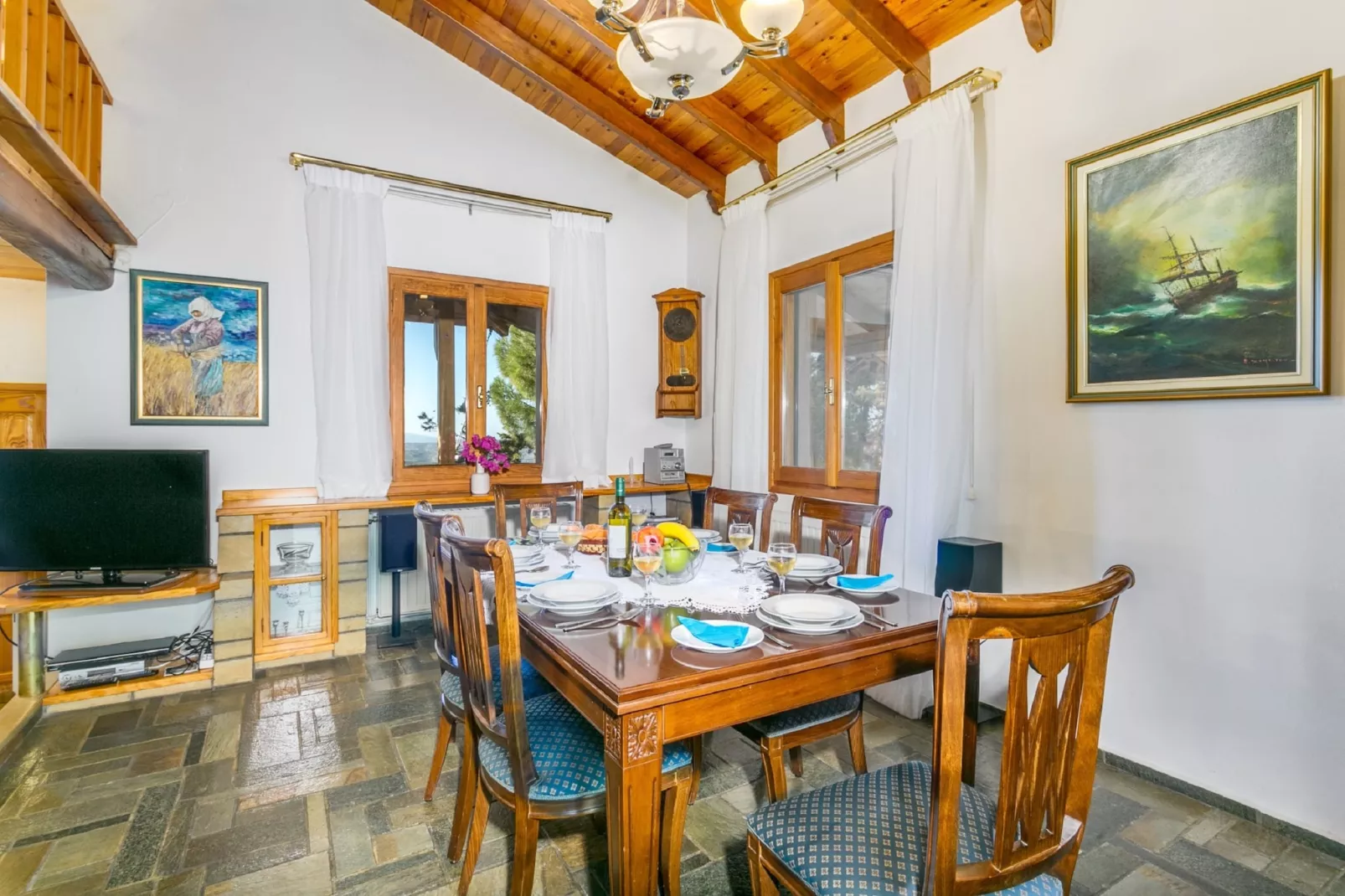 Villa Agapi-Esszimmer