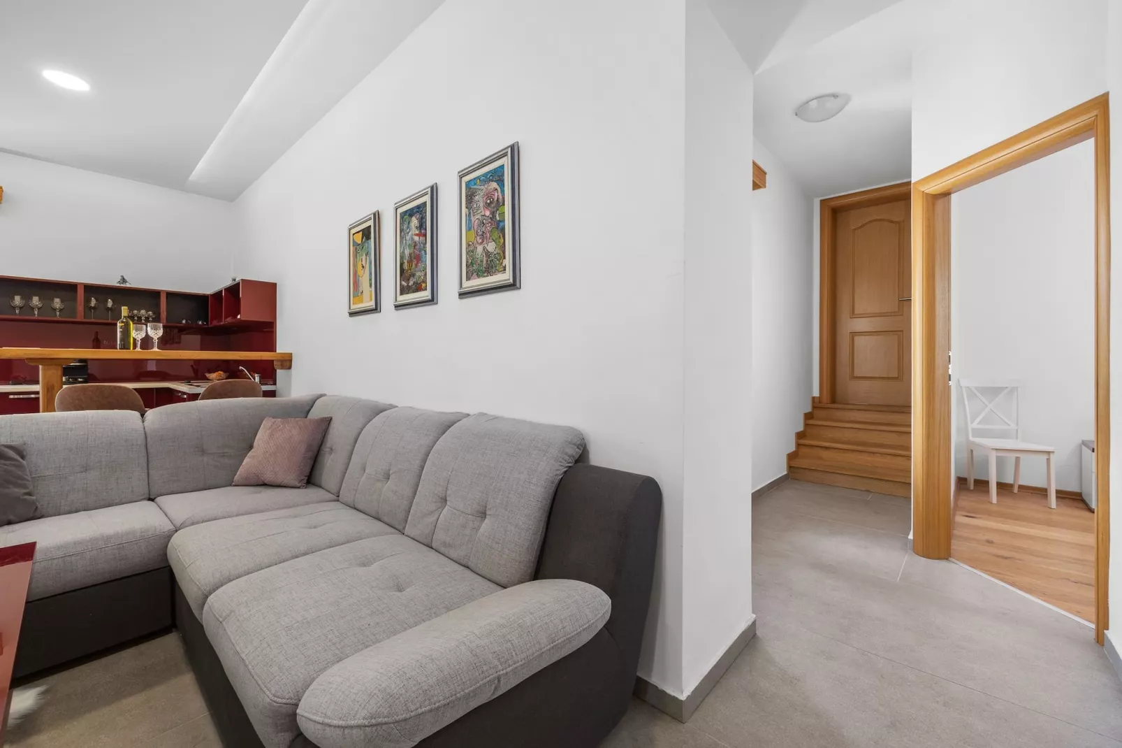 Villa Katarina - Old Stone House with Private Pool-Living room