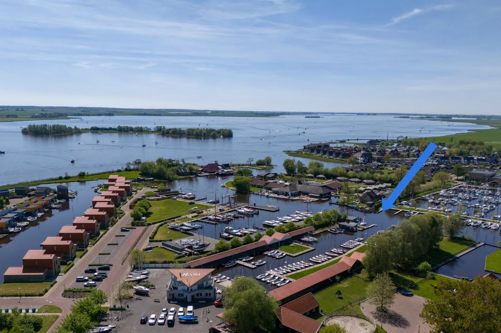 Waterlodges Heeg 1-Gebiete Sommer 1 km