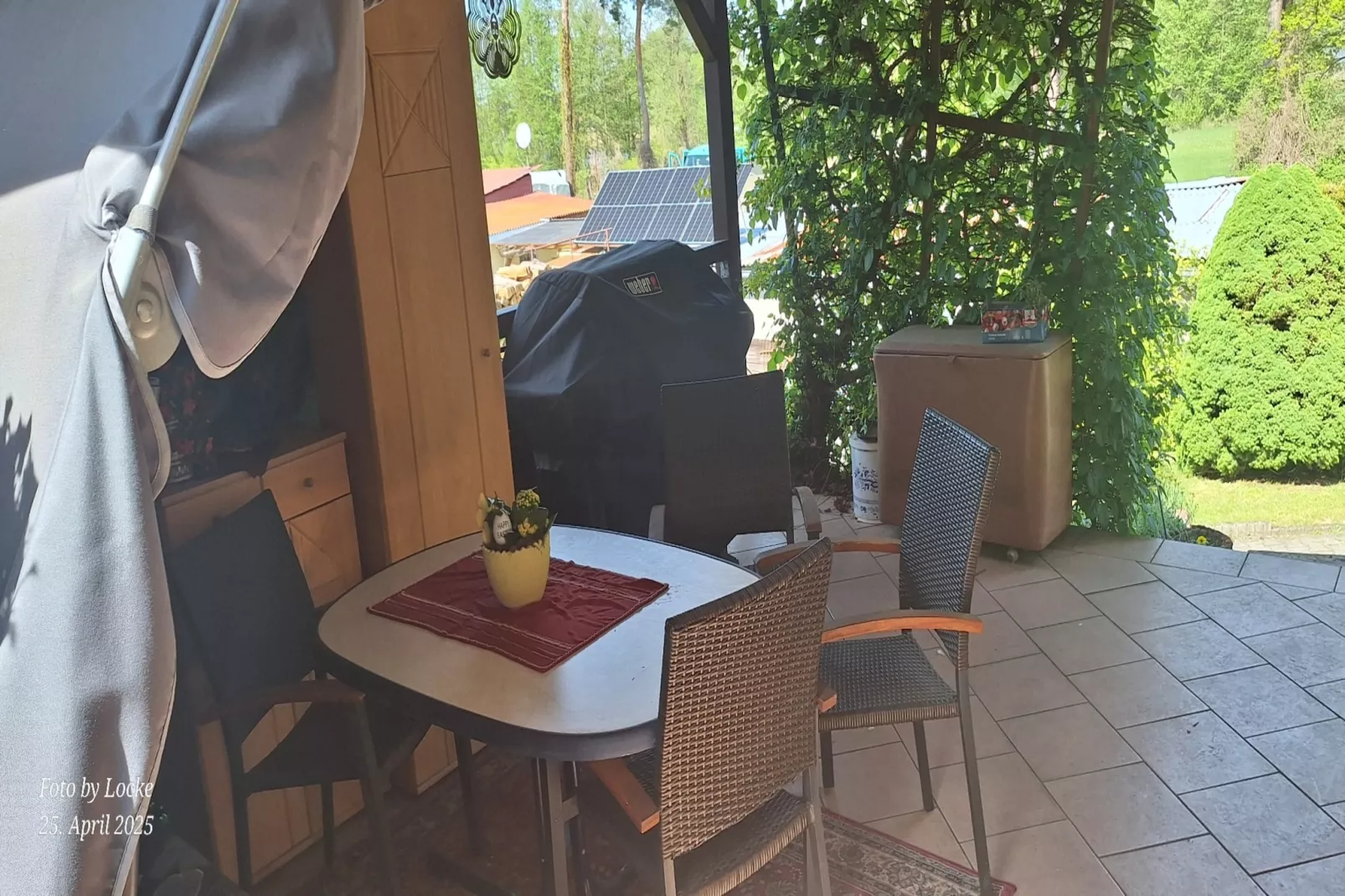 Ferienhäuschen in Schwerin-Terrace balcony