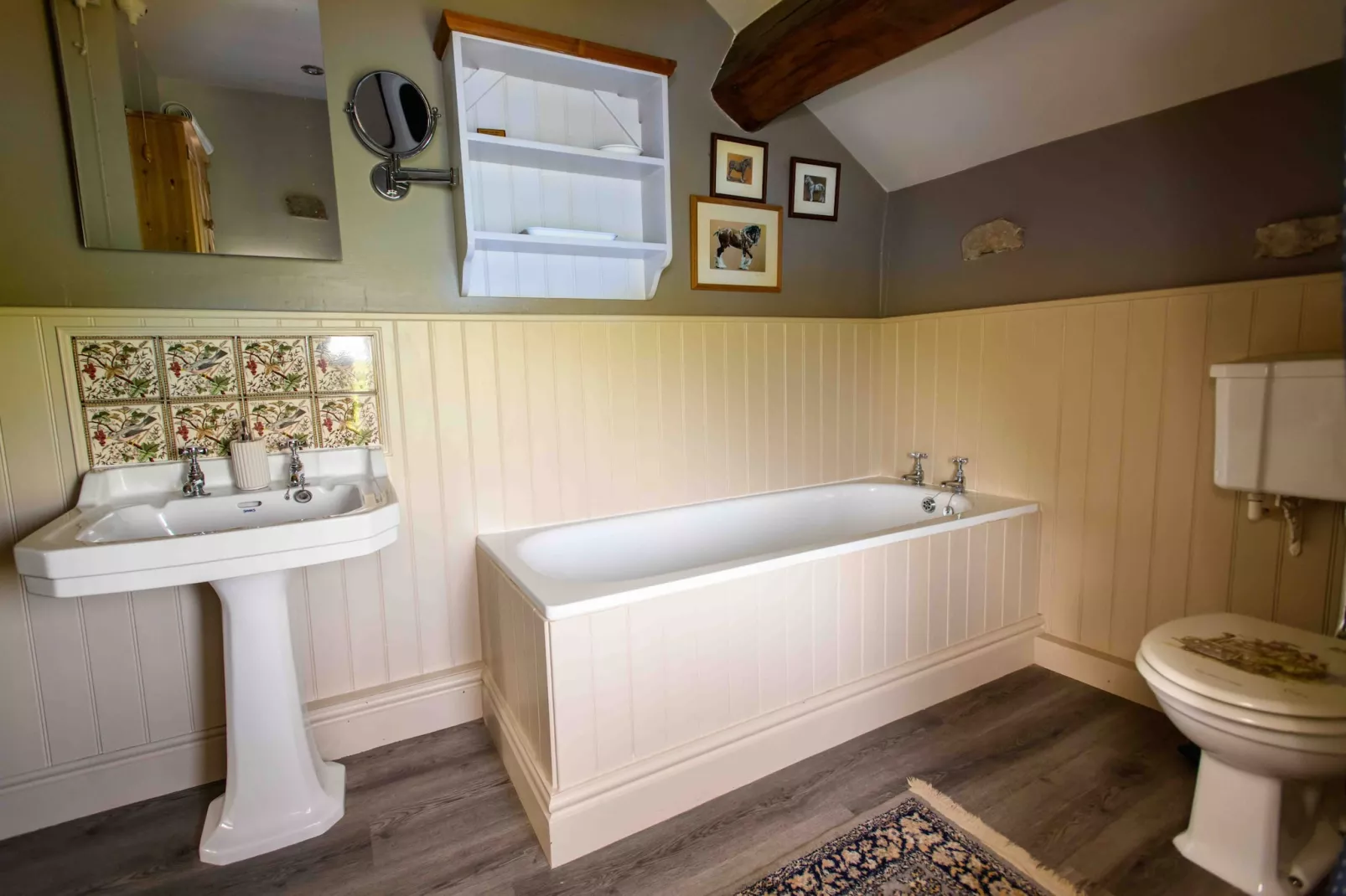Shepherds Cottage at Mile House Farm-Bathroom