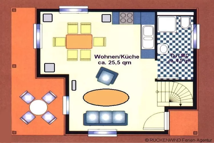 Floating House 1 - Classic / 5 Personen-Floor plan