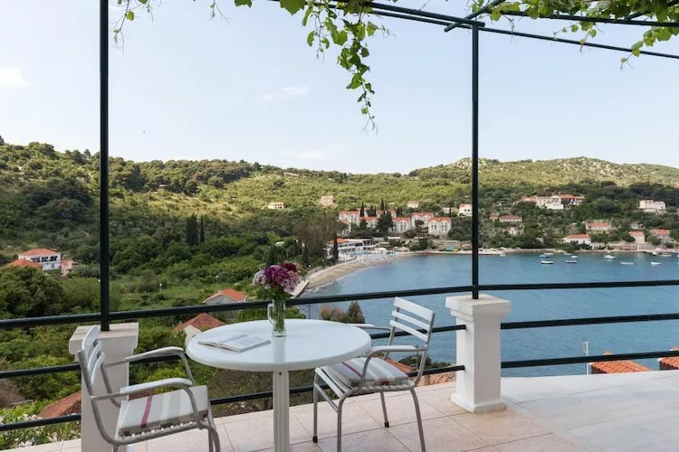 Apartments Miskovic - One Bedroom Apartment with Balcony and Sea view (Middle)-Terrace