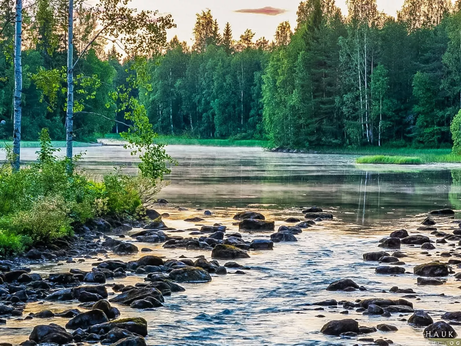 Koskisaari, vaikon loma 2-Draußen