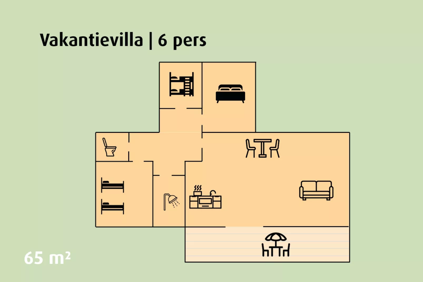 Holiday Villa | 2 - 6 people-Plan d'étage