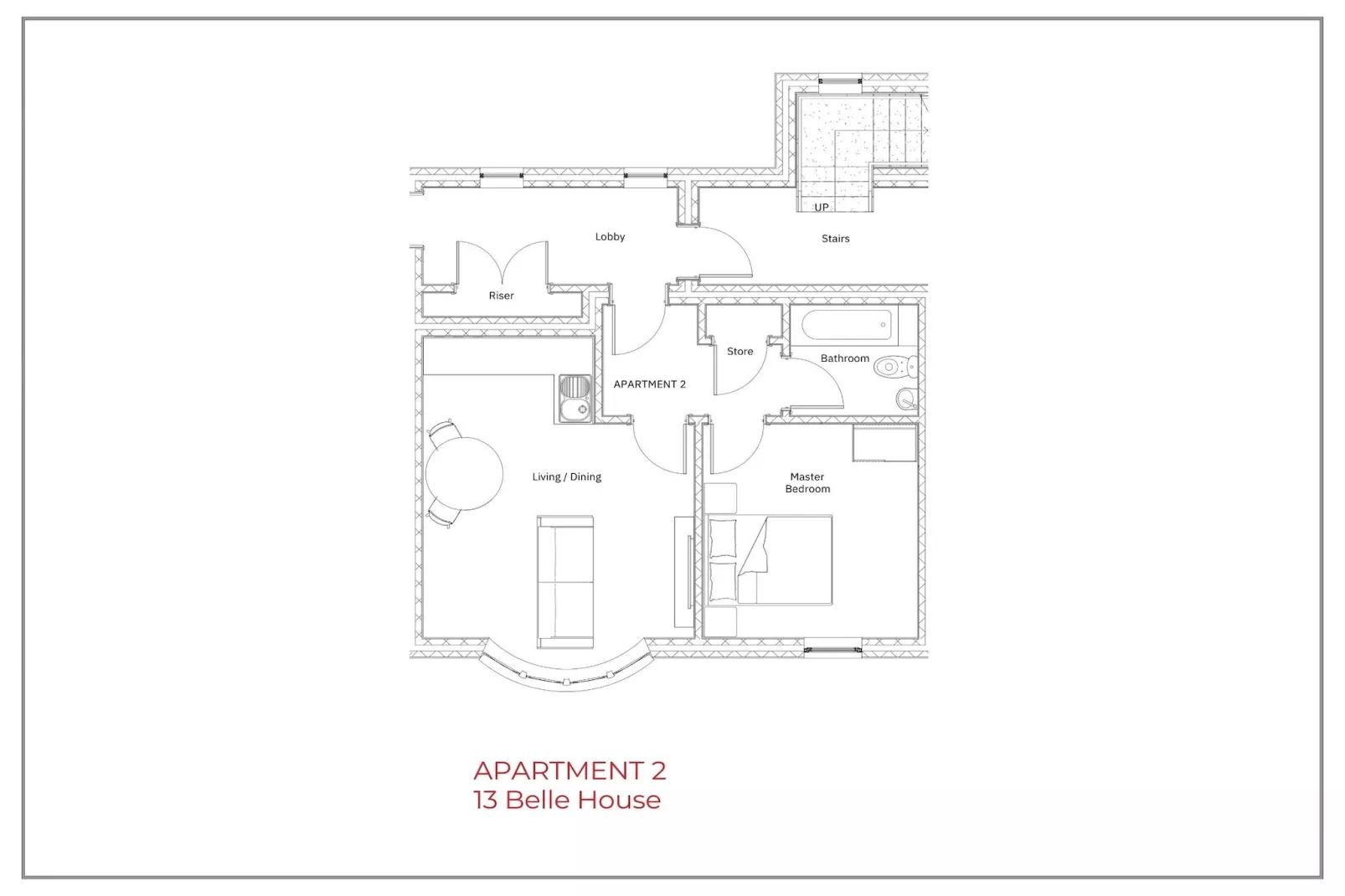 Belle House, Apt 2-Floor plan