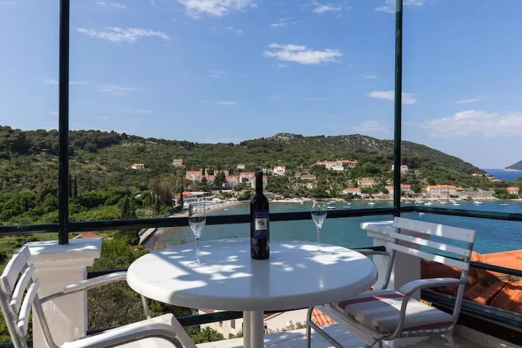 Apartments Miskovic - One Bedroom Apartment with Balcony and Sea view (Middle)-Terrace