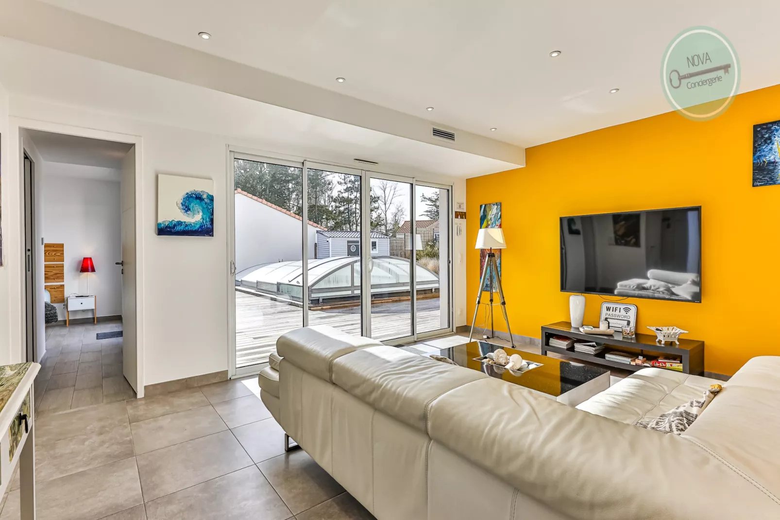 Villa la Fleur des Dunes-Wohnzimmer