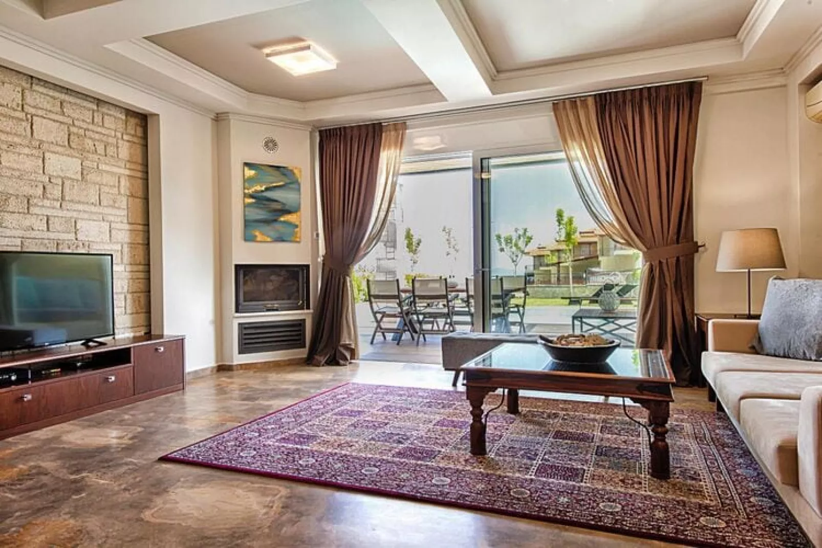 Holiday homes Sunny Villas Resort and SPA Chanioti-No 3 small EXCLUSIVE VILLA 3 BEDROOMS-Salon