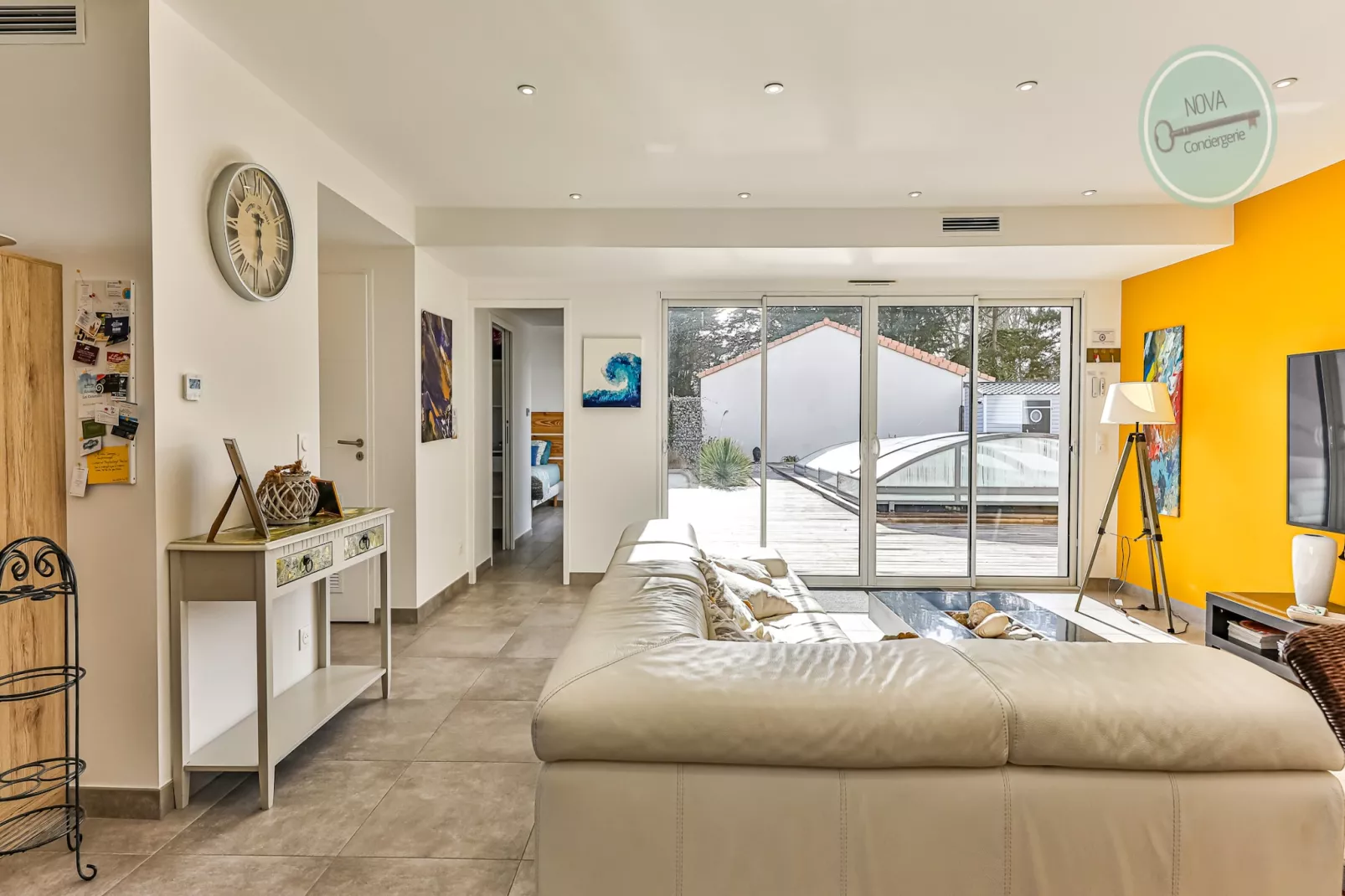 Villa la Fleur des Dunes-Wohnzimmer