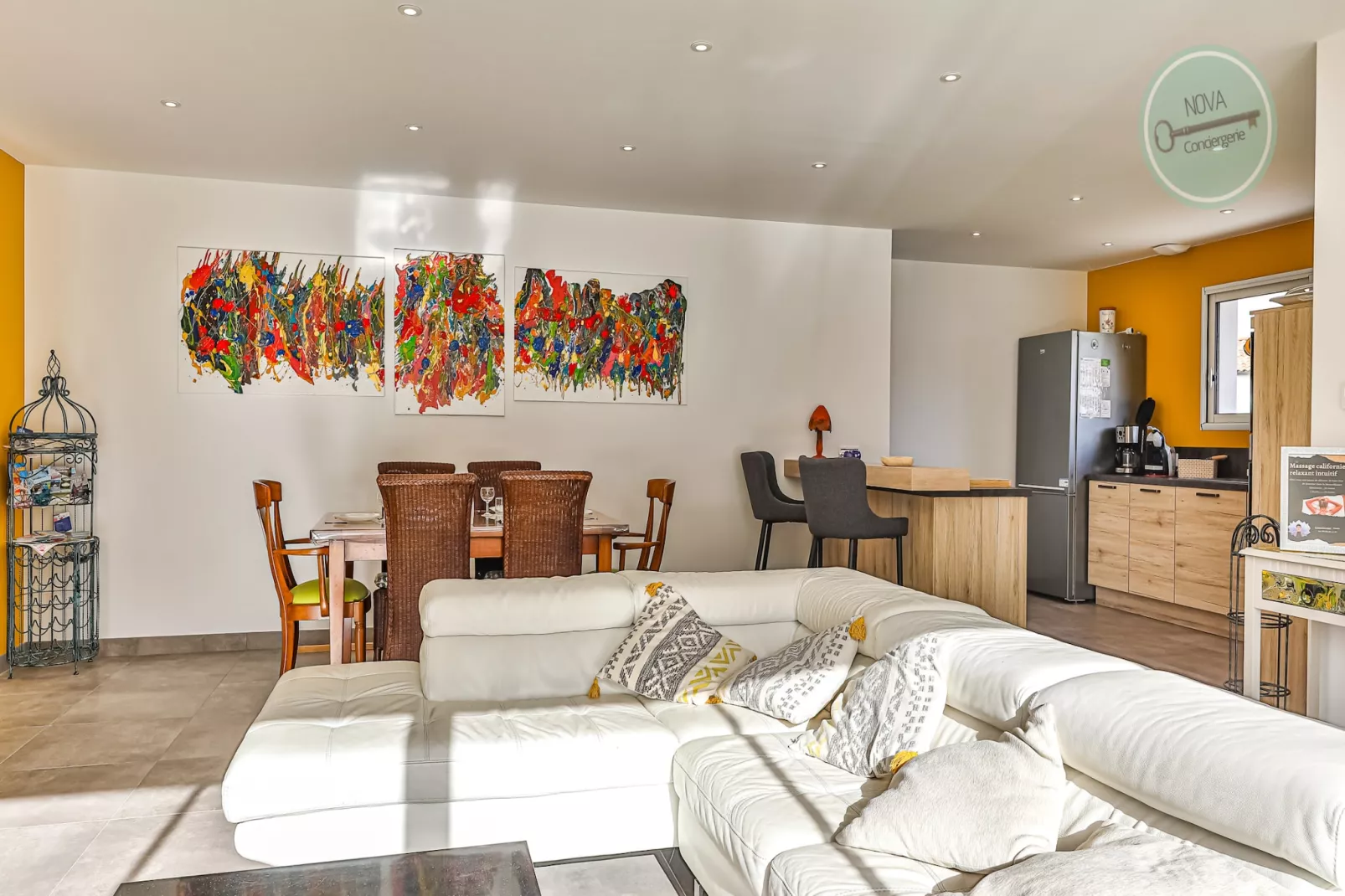 Villa la Fleur des Dunes-Wohnzimmer