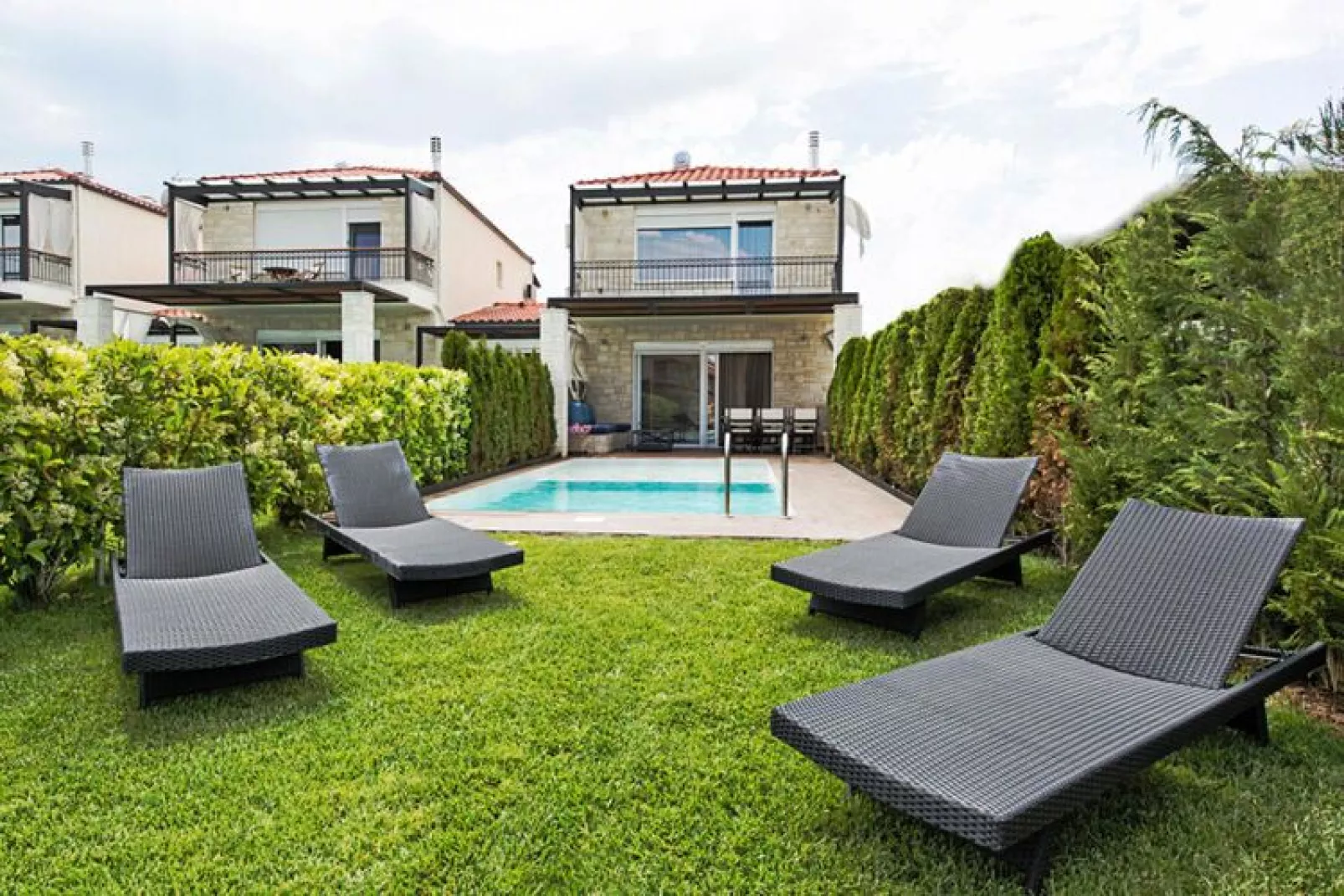 Holiday homes Sunny Villas Resort and SPA Chanioti-No 3 small EXCLUSIVE VILLA 3 BEDROOMS-Extérieur été
