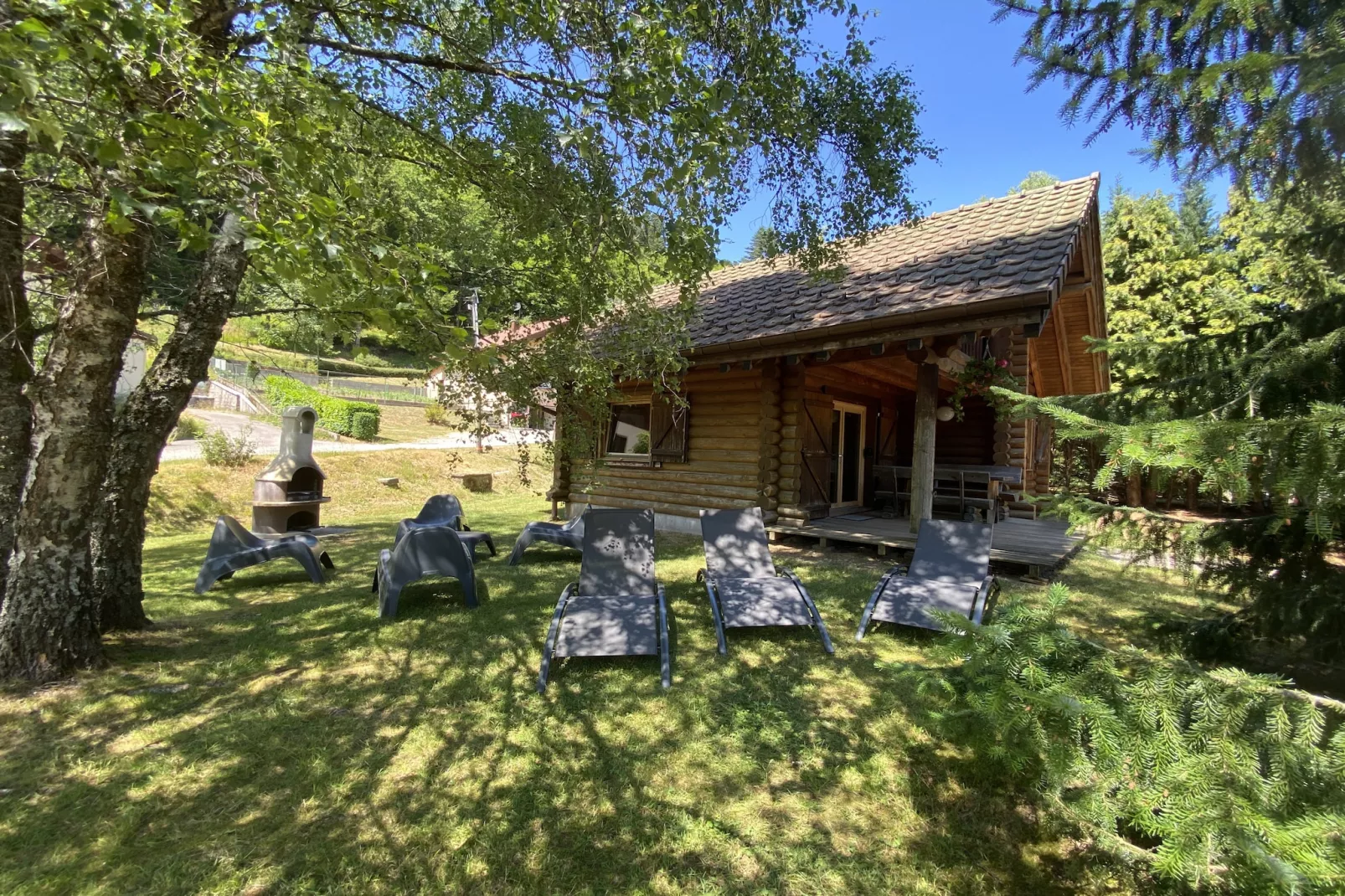 L'OURS BLANC Chalet en rondins-Außenbereich